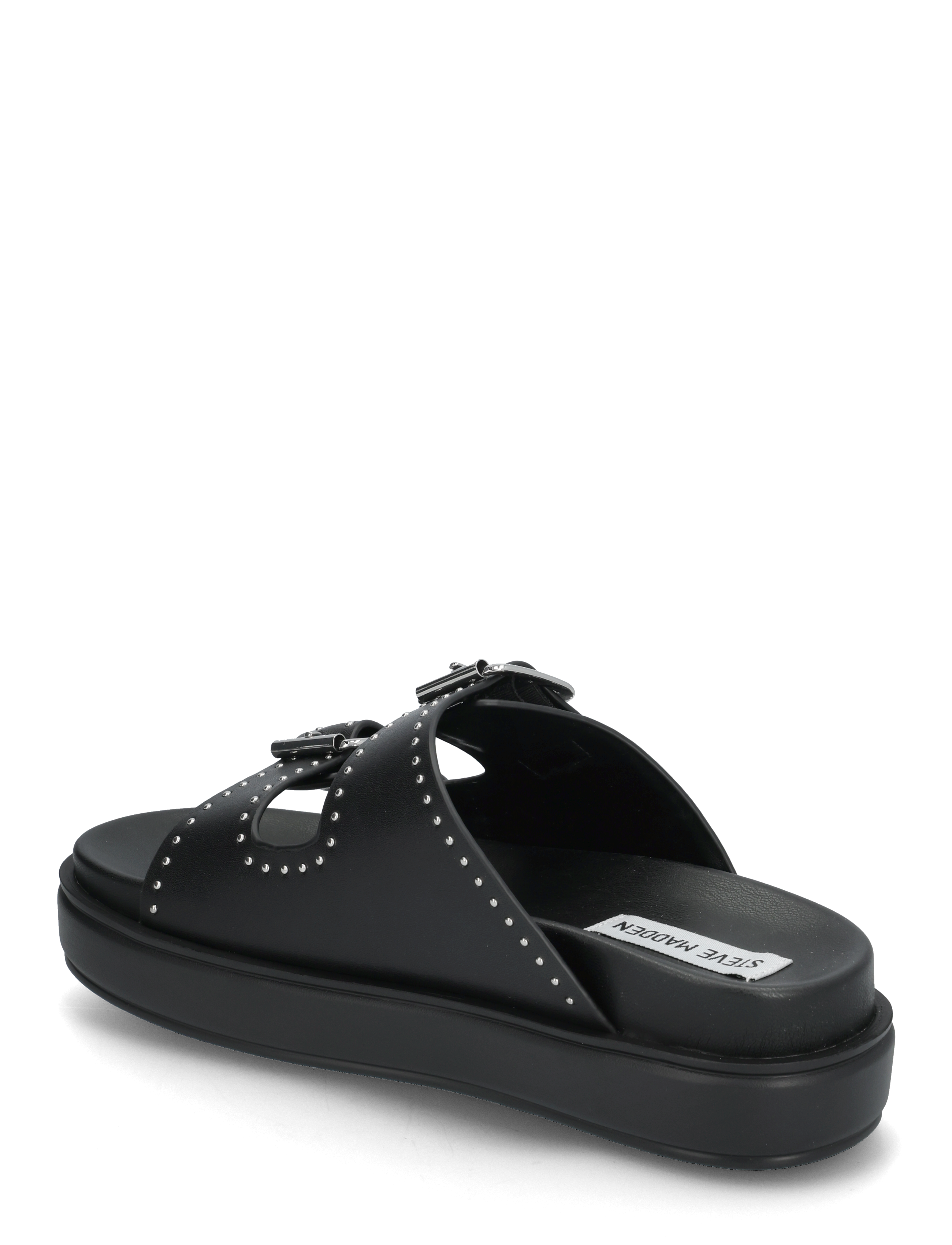 Steve Madden - Freelance Slides - flat sandals - blk action leather - 2