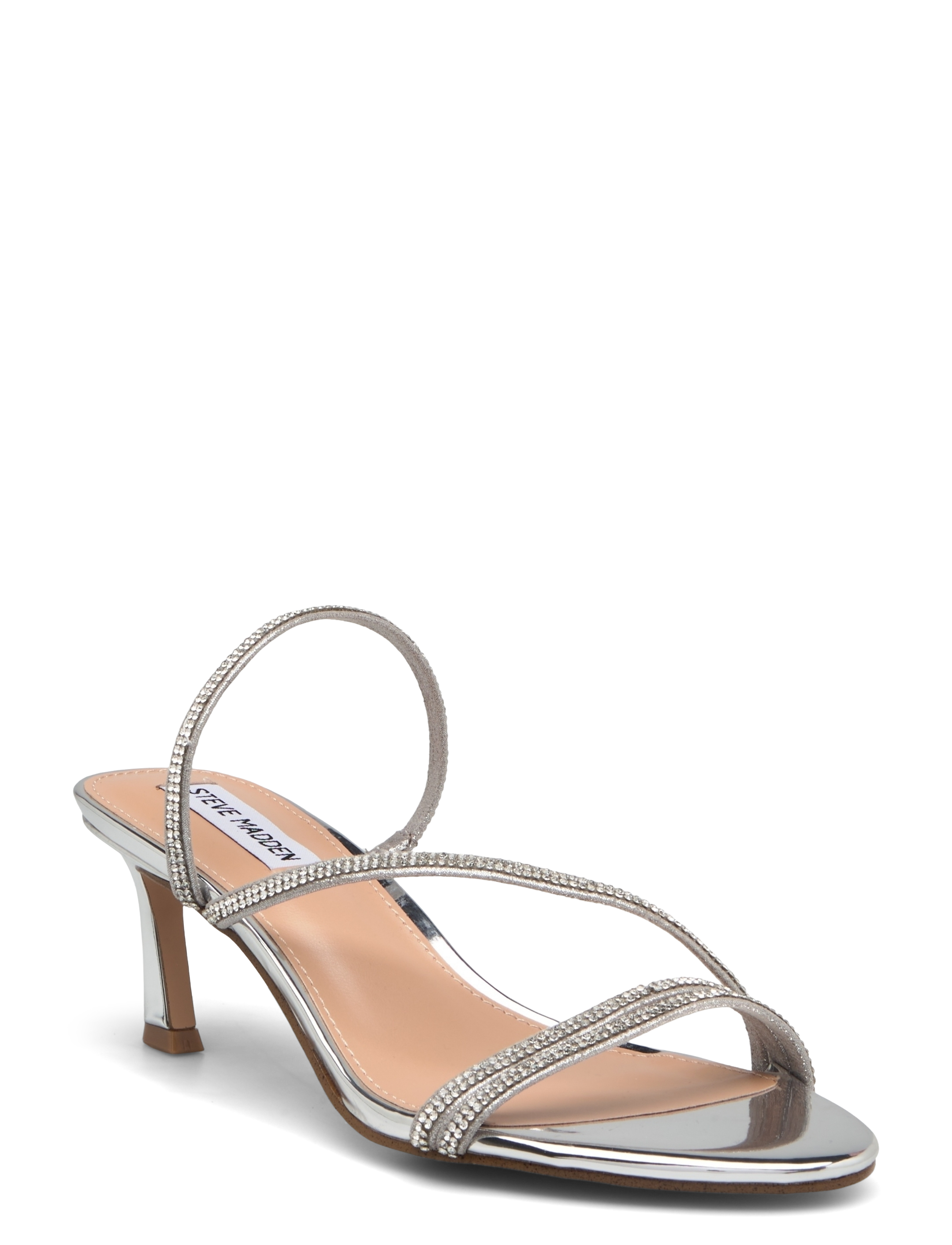 Steve Madden Lamora-R Heeled Sandals - Högklackade skor - RHINESTONE / silver