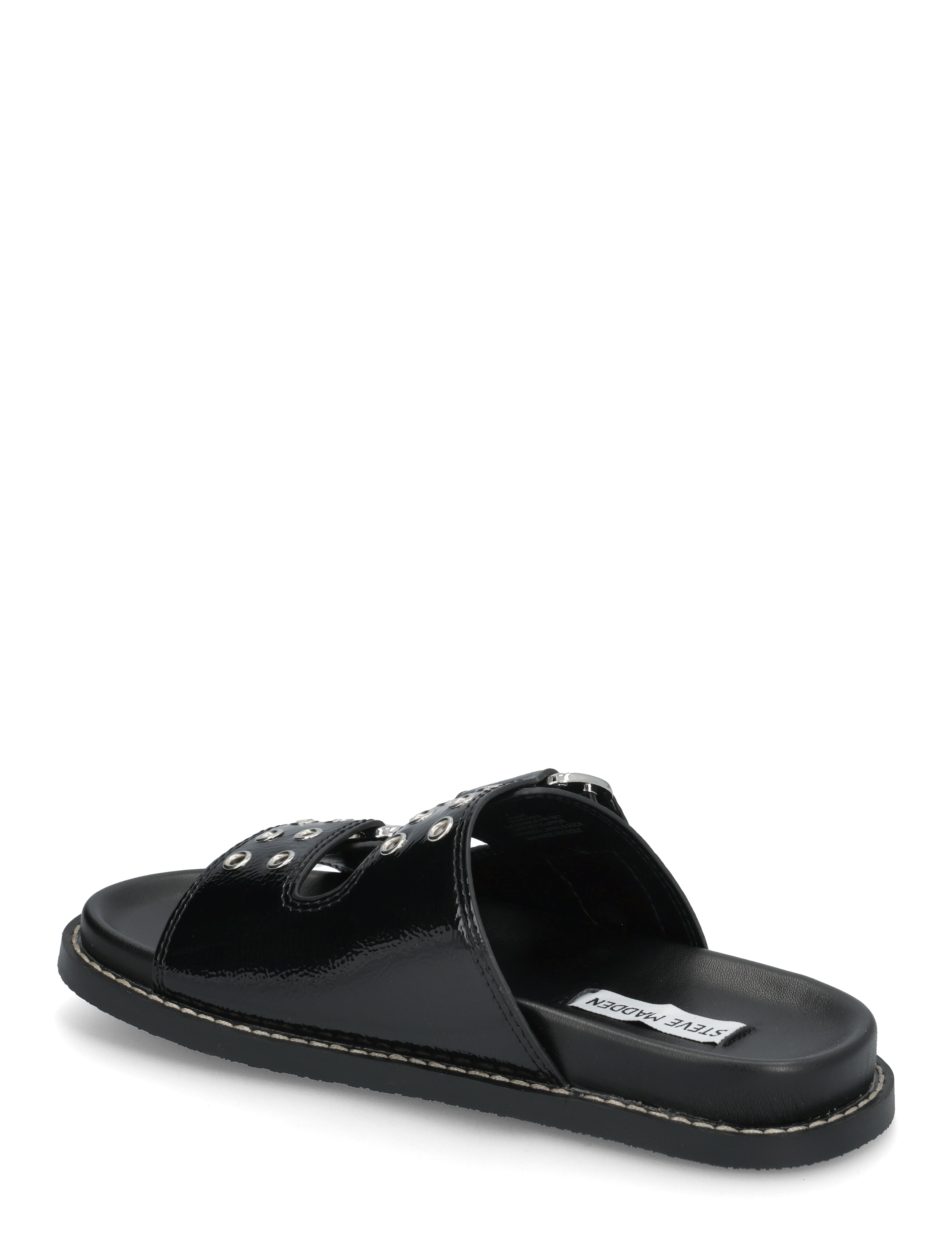 Steve Madden - Agent Slides - black crinkle patent - 2