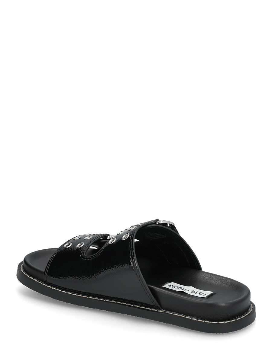Steve Madden - Agent Slides - flache sandalen - black crinkle patent - 2