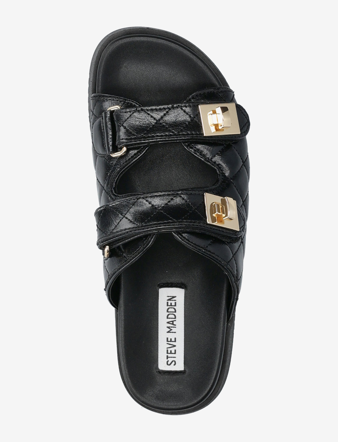 Steve Madden - Schmona-CN Slides - flate sandaler - black leather - 3