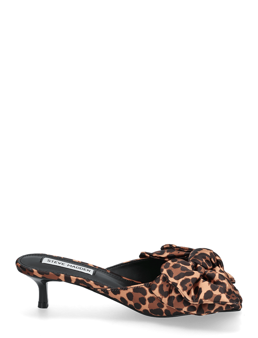 Steve Madden - Kit Heeled Sandals - pantoletten mit absatz - leop satin - 1