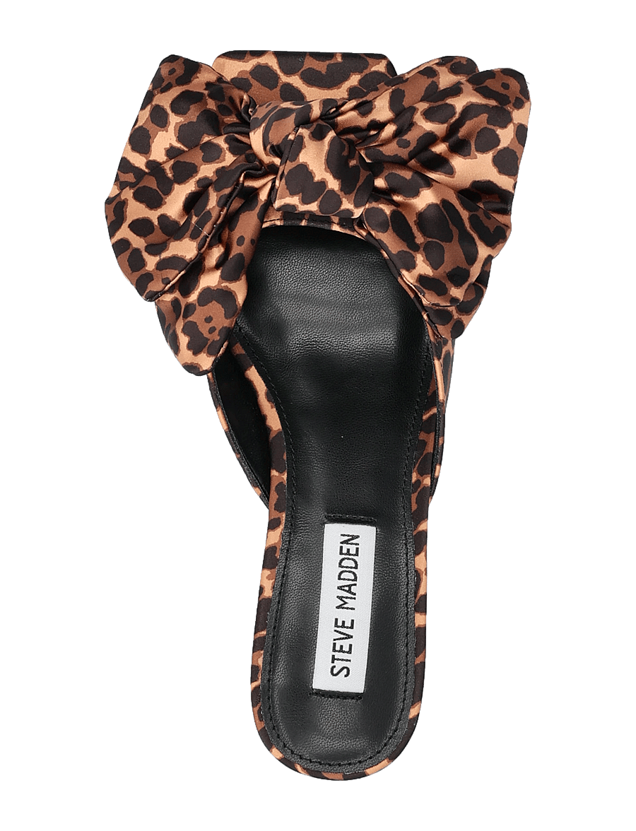 Steve Madden - Kit Heeled Sandals - pantoletten mit absatz - leop satin - 3