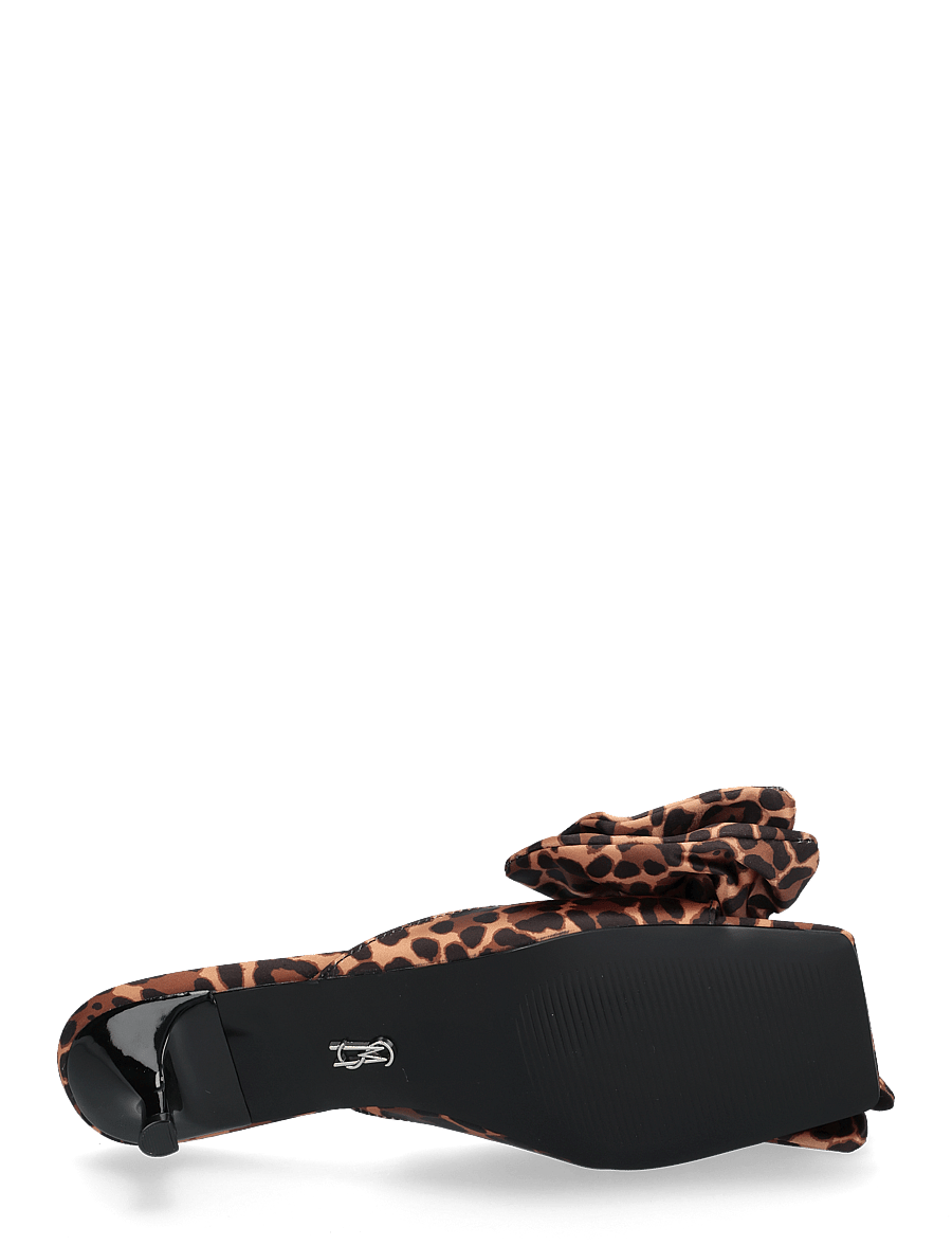 Steve Madden - Kit Heeled Sandals - pantoletten mit absatz - leop satin - 4
