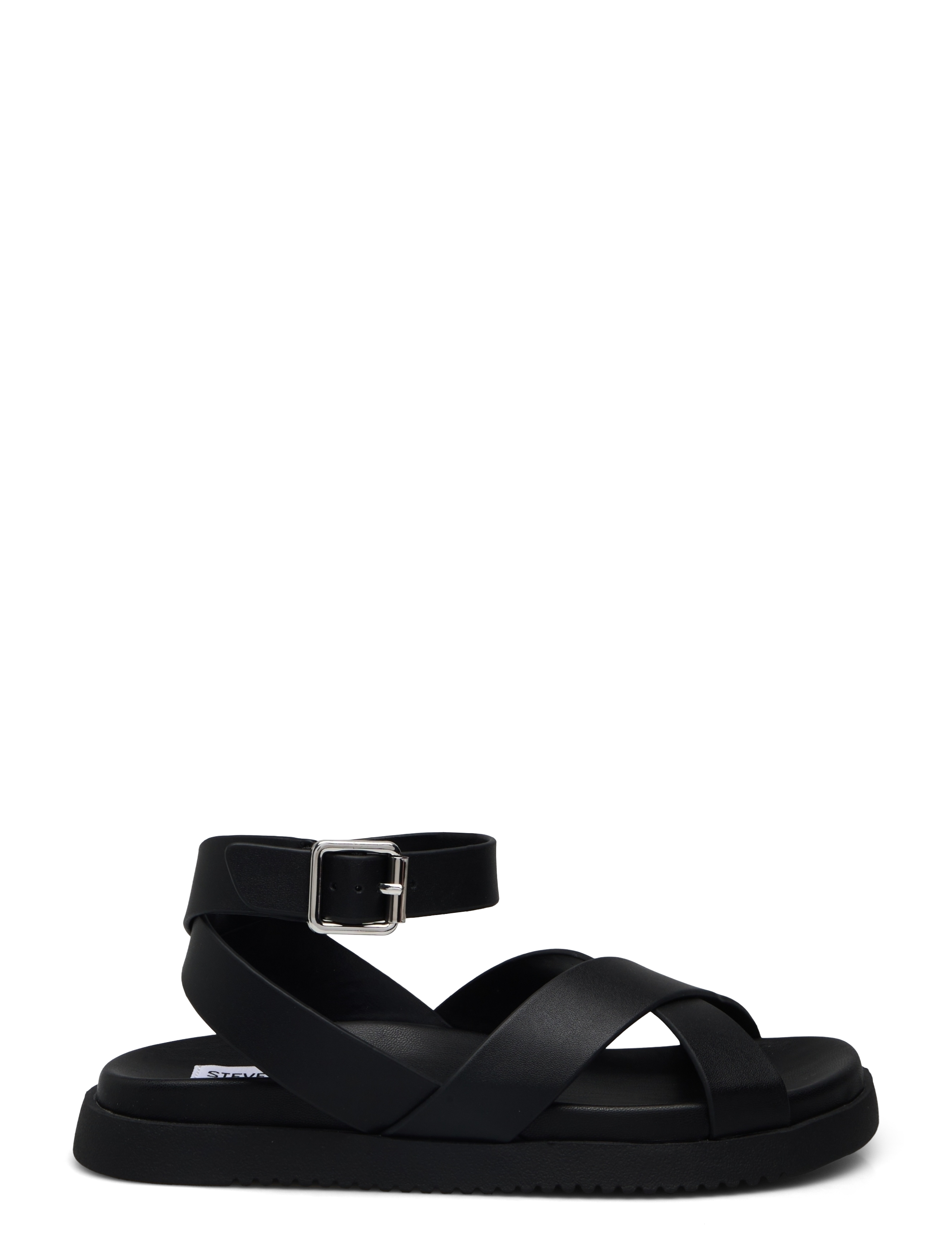 Steve Madden - My Bestie sandal - flatir sandalar - black leather - 1