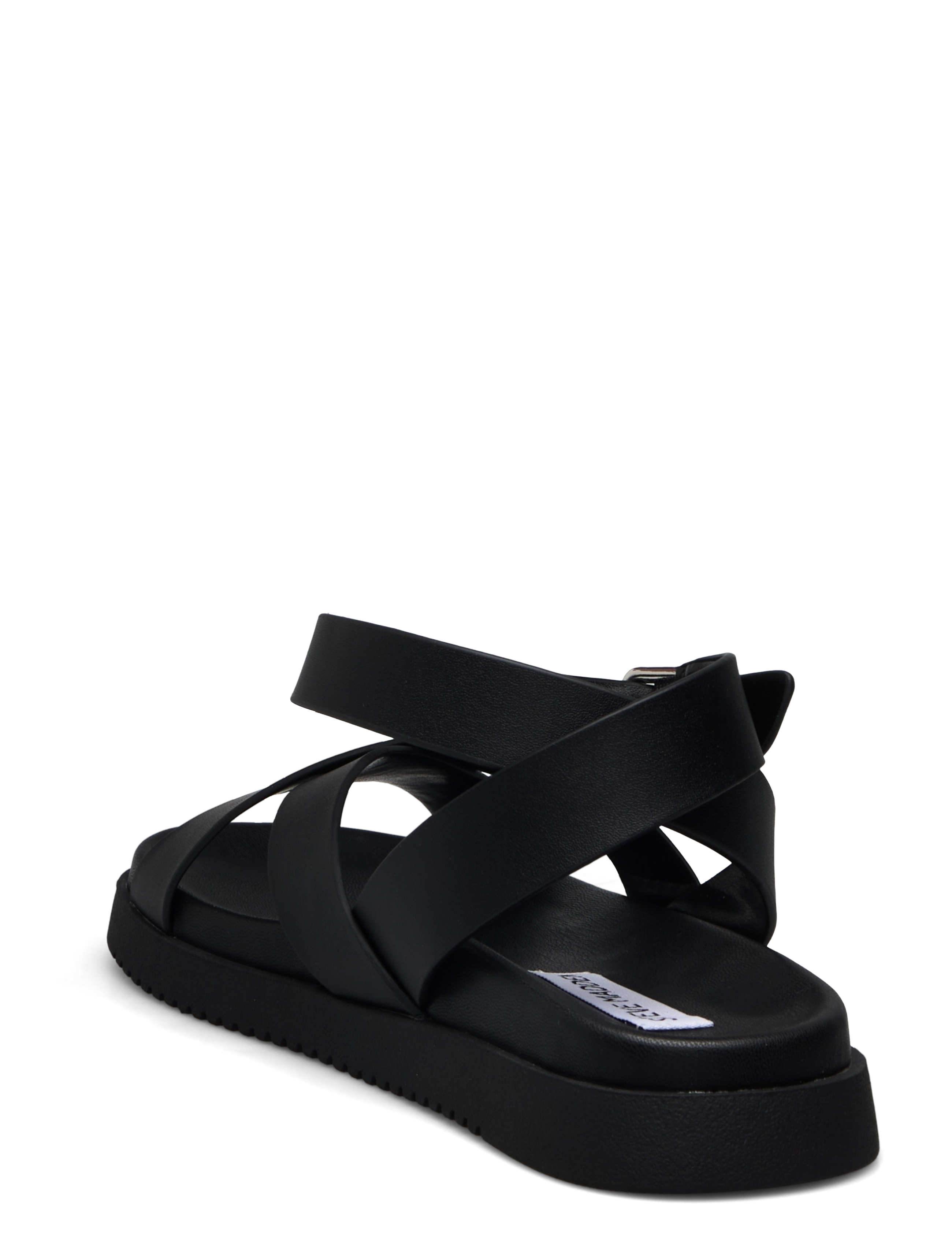 Steve Madden - My Bestie sandal - flatir sandalar - black leather - 2