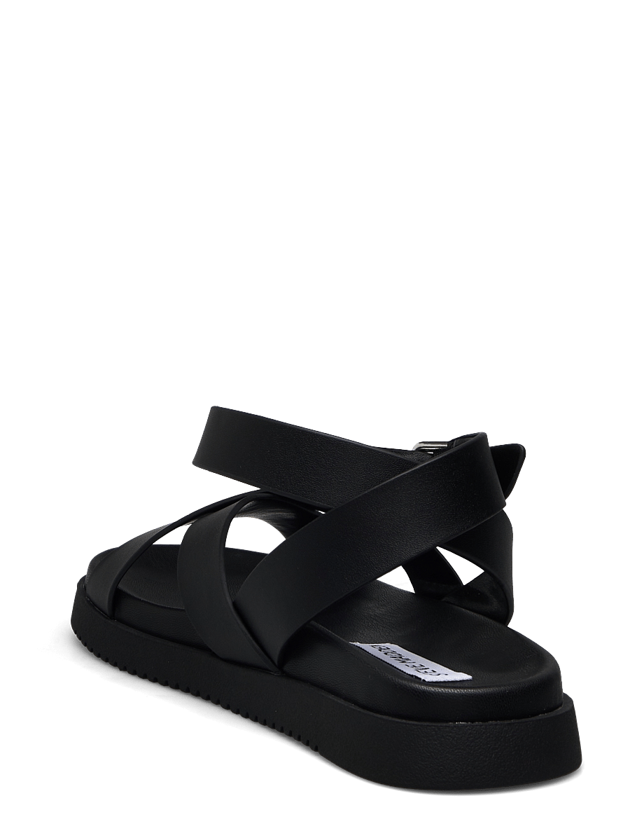 Steve Madden - My Bestie sandal - flache sandalen - black leather - 2