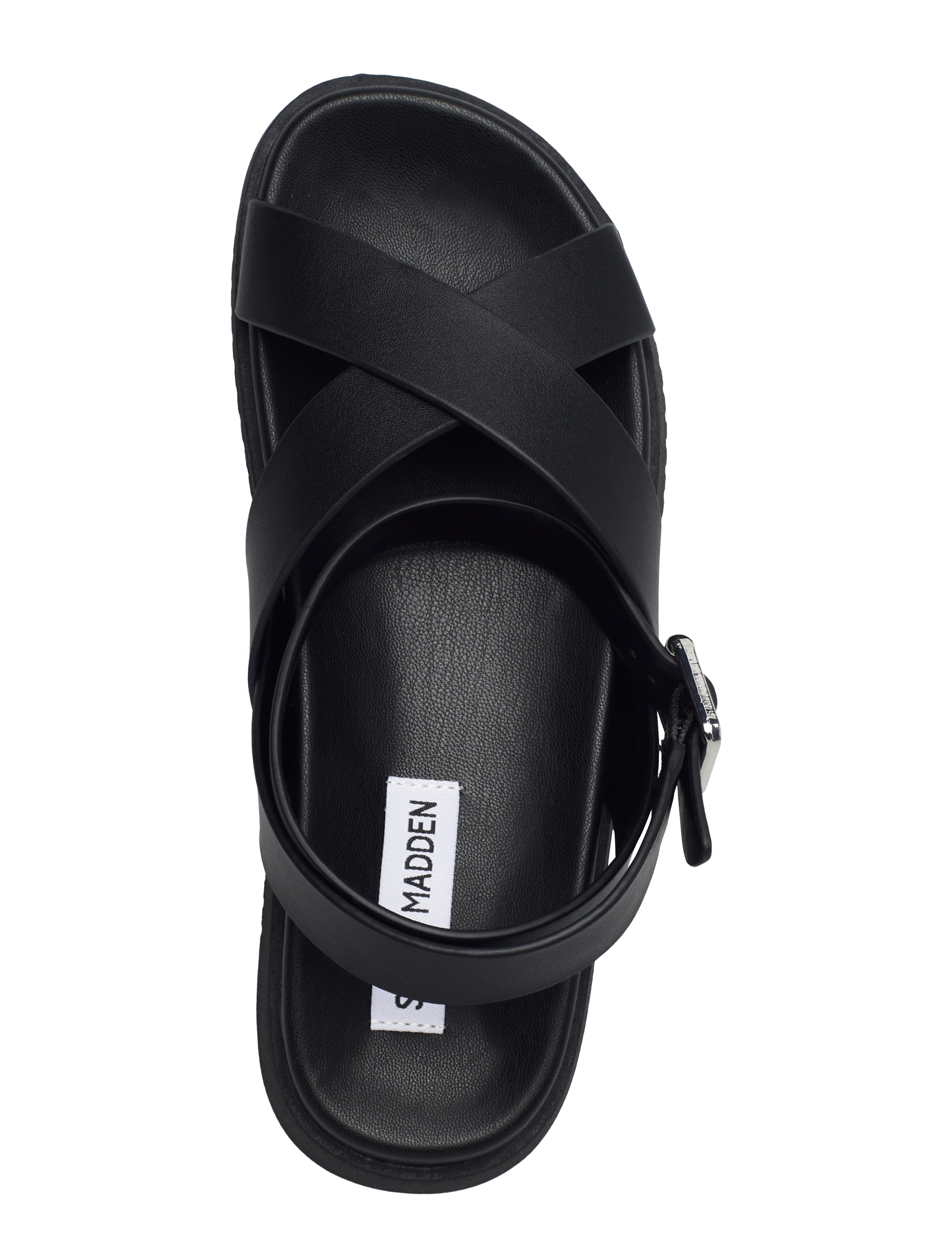 Steve Madden - My Bestie sandal - flatir sandalar - black leather - 3