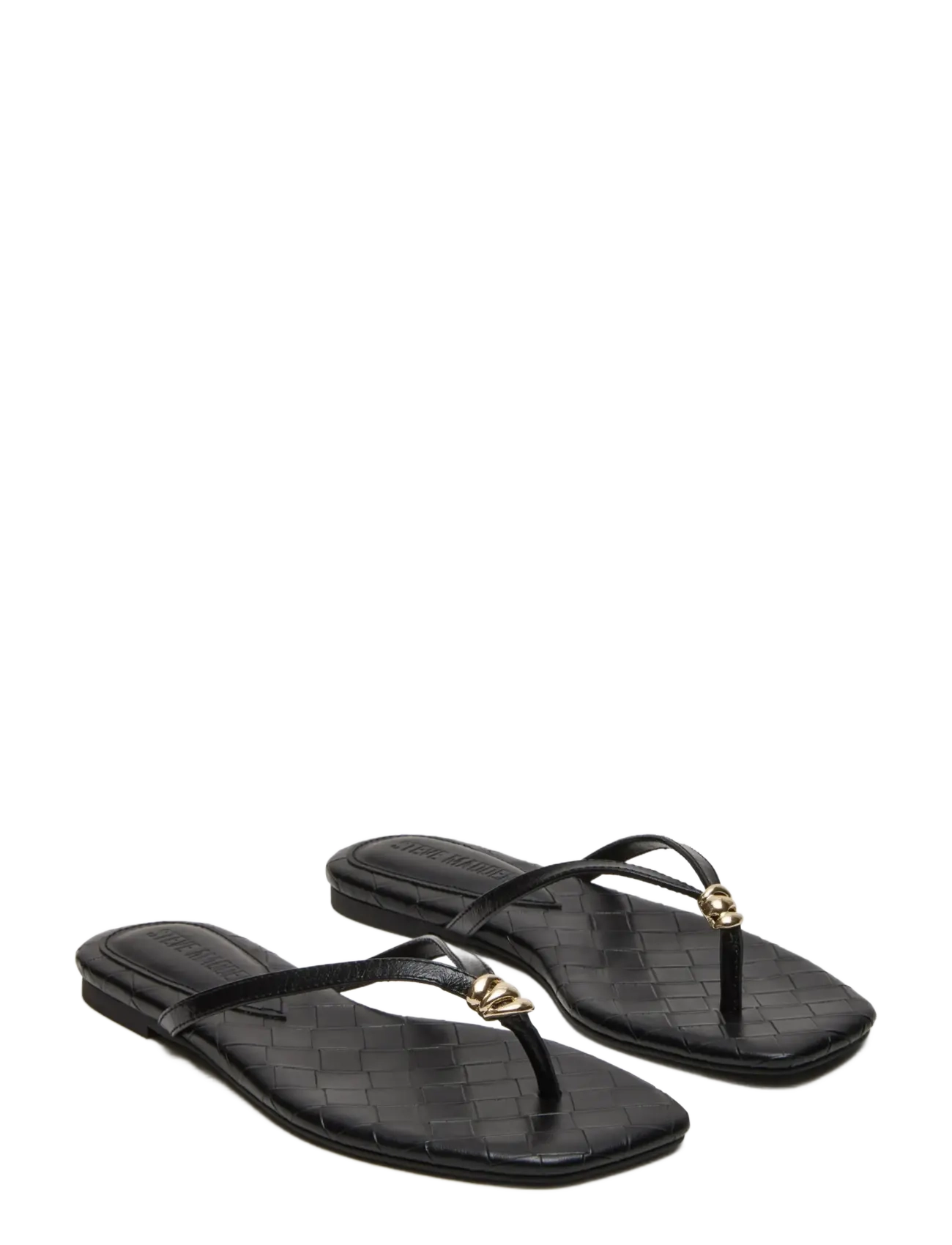 Steve Madden - Maliyah - flat sandals - black leather - 1
