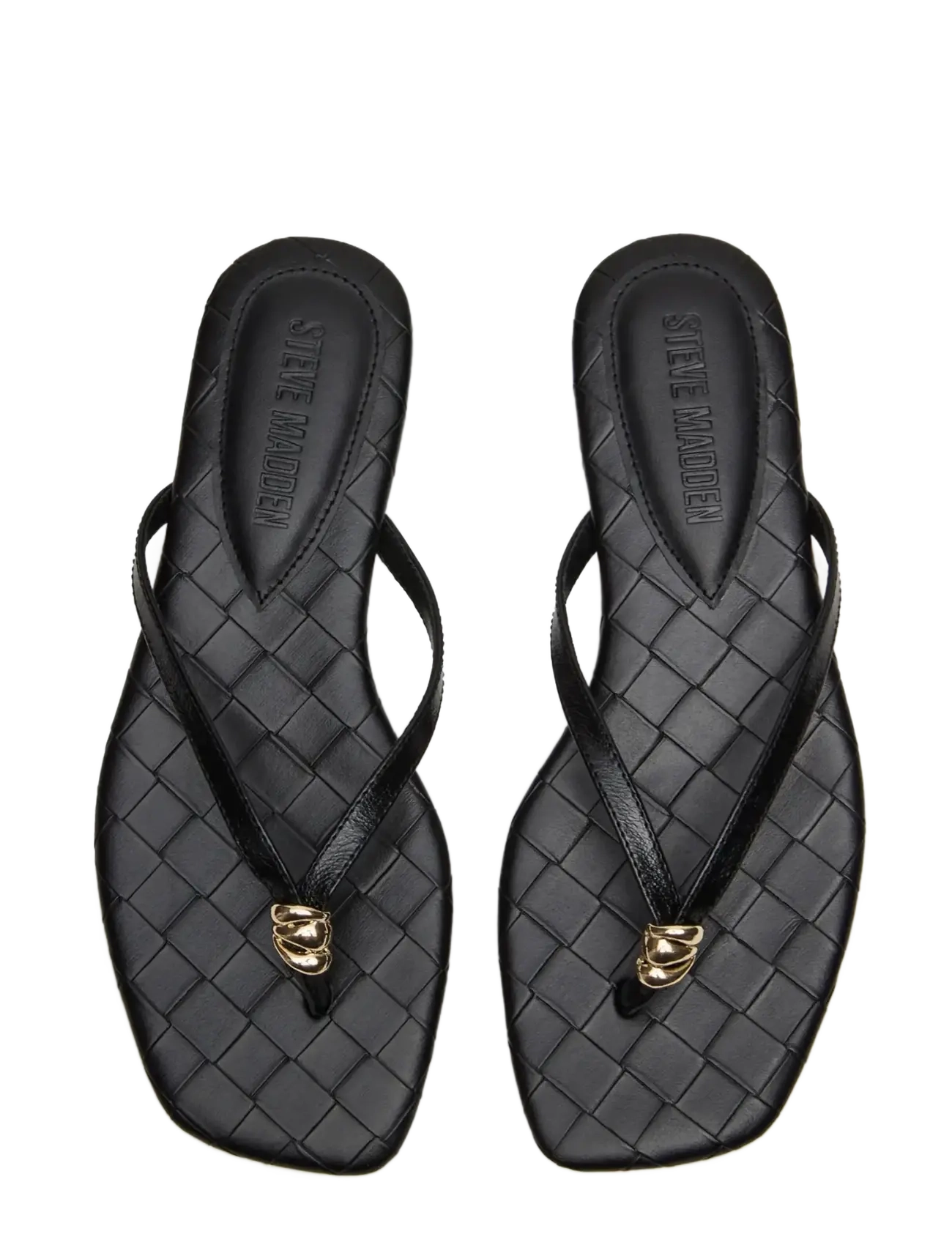 Steve Madden - Maliyah - flat sandals - black leather - 3
