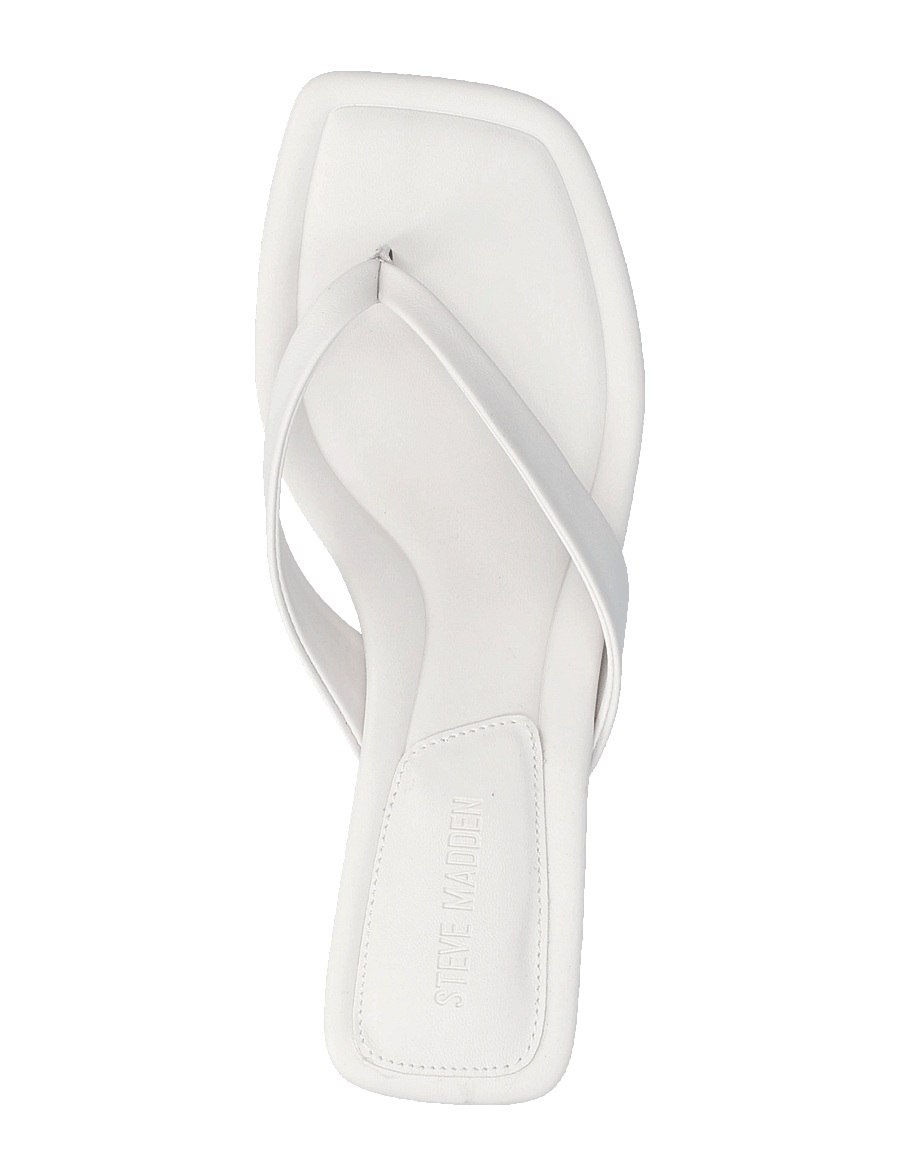Steve Madden - Heyley Heeled Sandals - white leather - 3