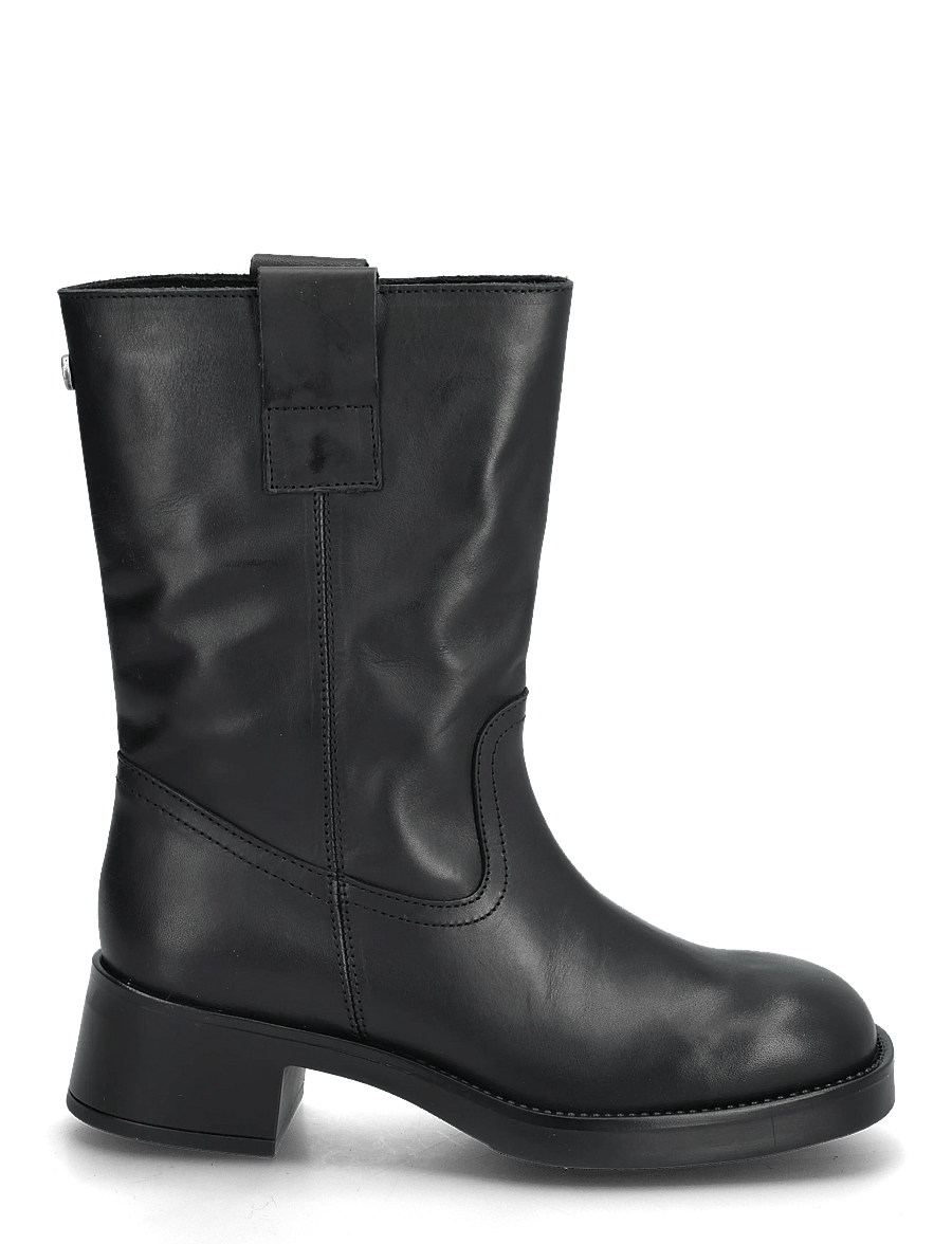 Steve Madden - Benedict - enkellaarsjes met hak - black leather - 1