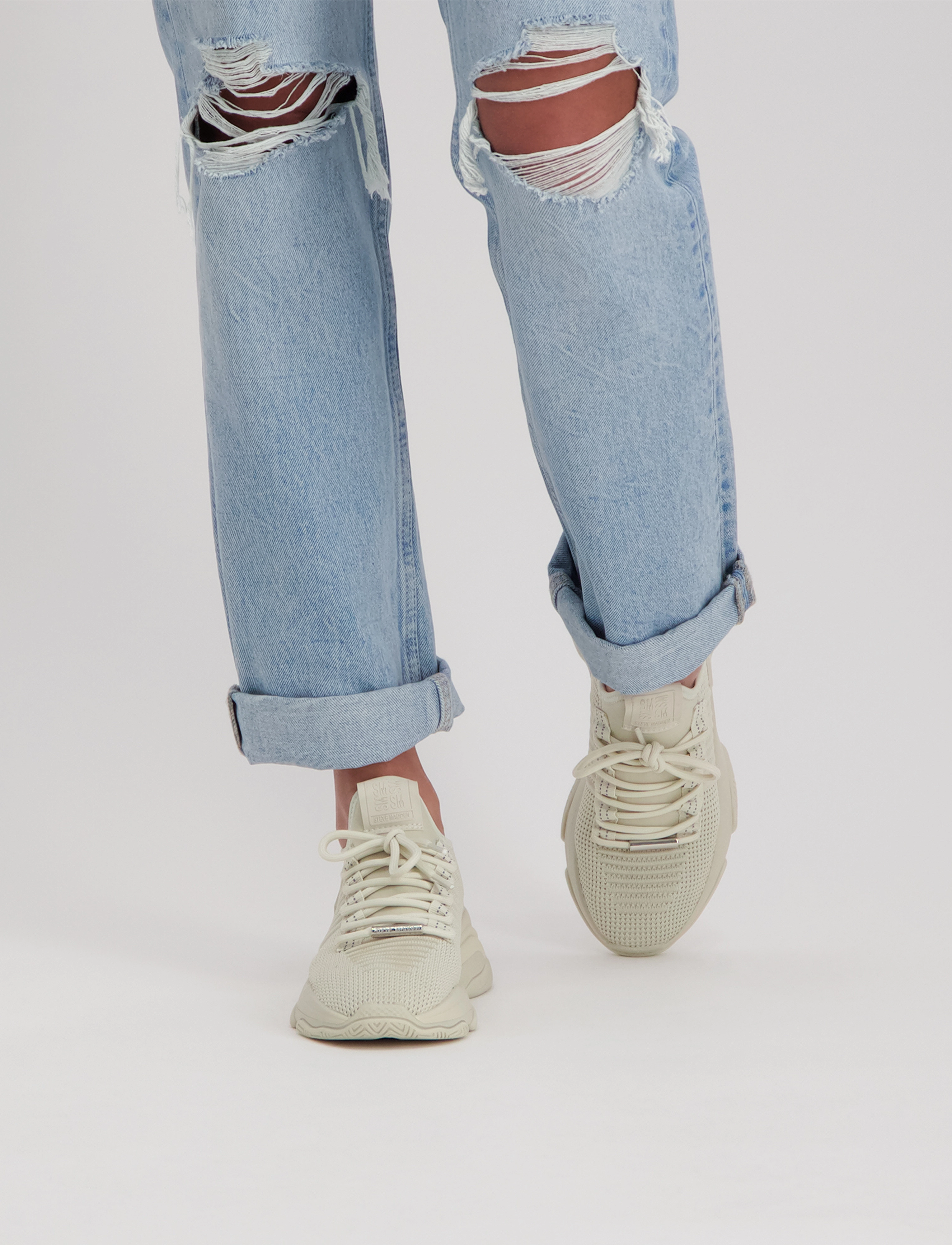 Steve Madden Mac-E, 38, Sneakers, Beige - High-top Frauen