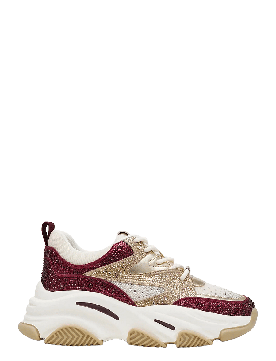 Steve Madden - Privy - chunky sneaker - cherry lacq / gold - 1