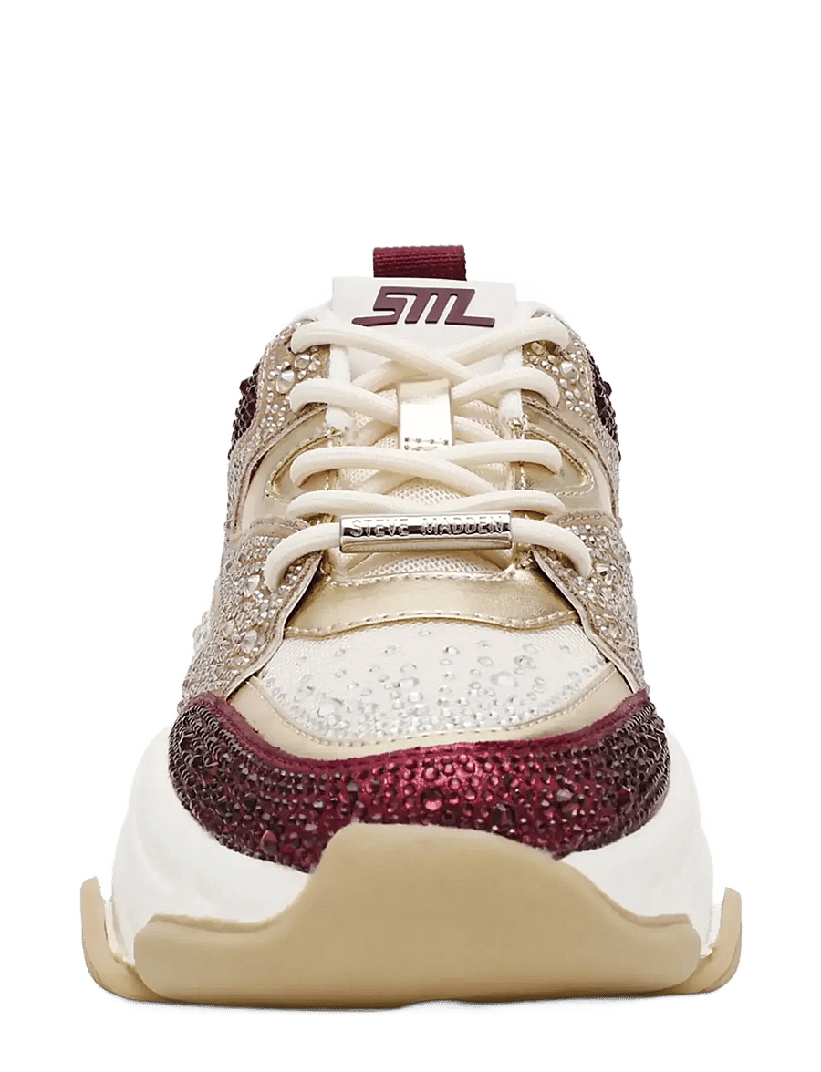 Steve Madden - Privy - plateau-sneaker - cherry lacq / gold - 3