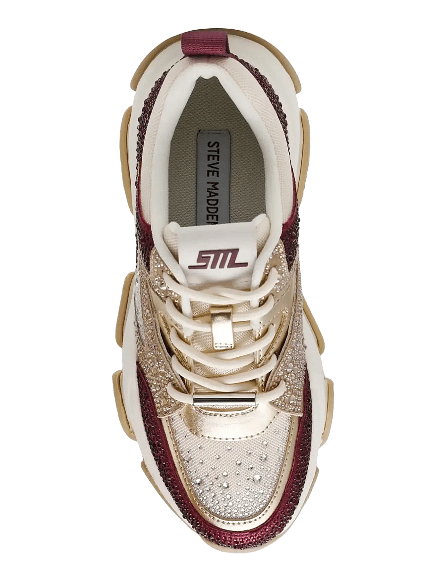 Steve Madden - Privy - chunky sneaker - cherry lacq / gold - 5