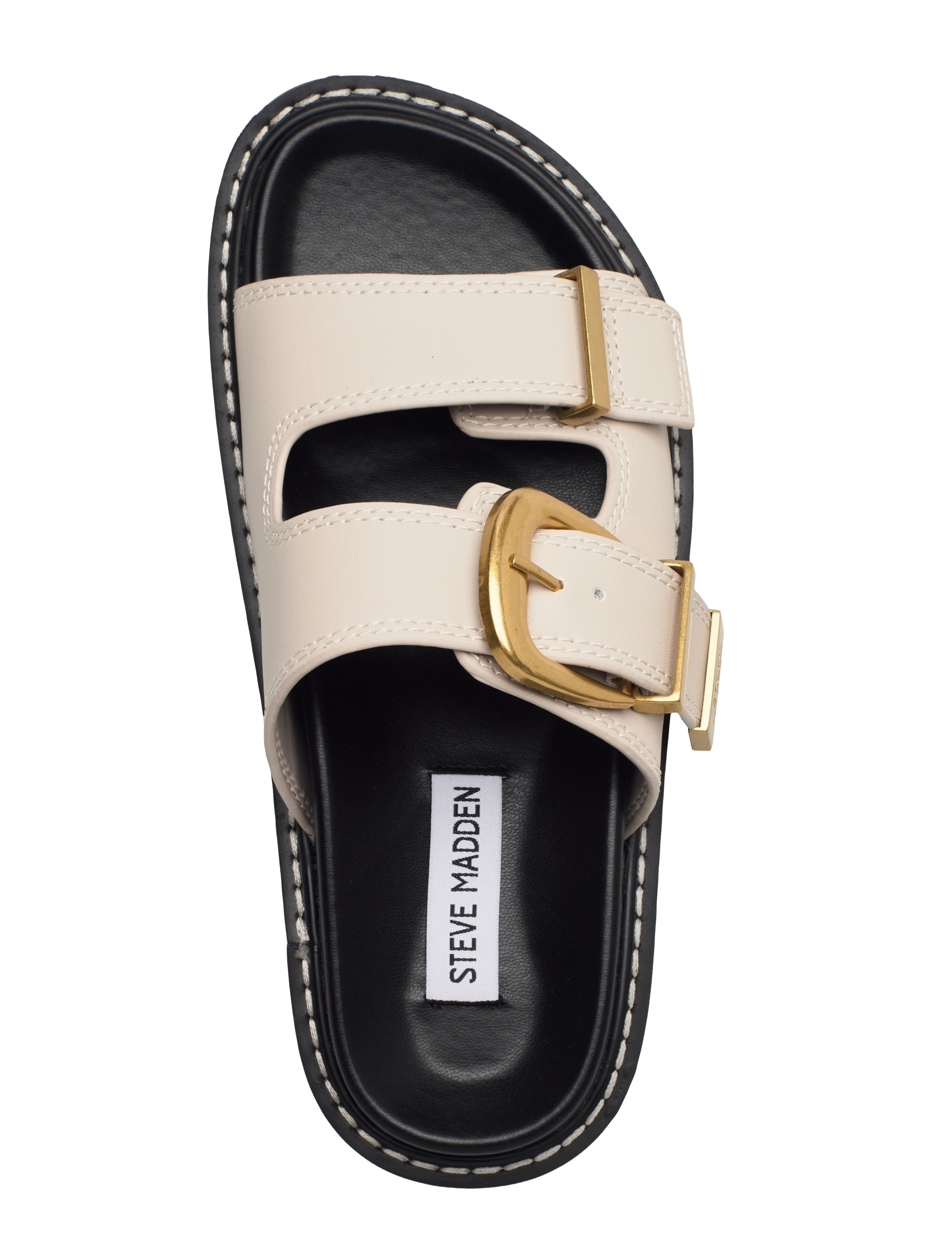 Steve Madden - Arch-E Slides - flache sandalen - bone action leather - 3