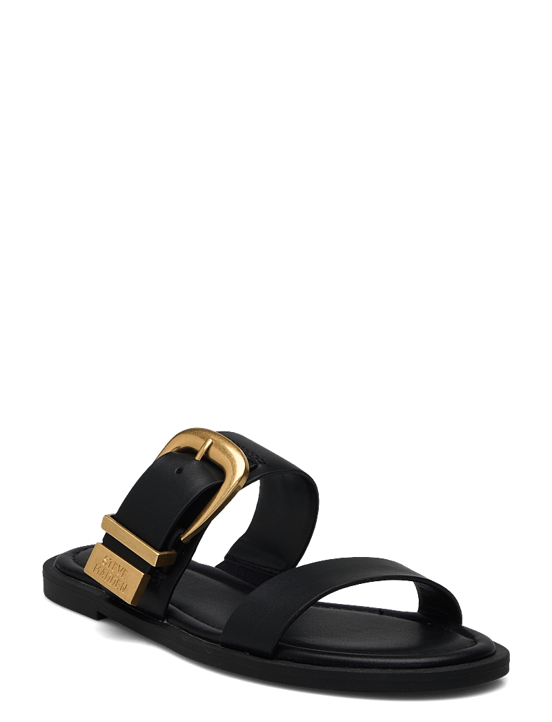 Steve Madden - Strider-E sandal - flache sandalen - black leather - 0