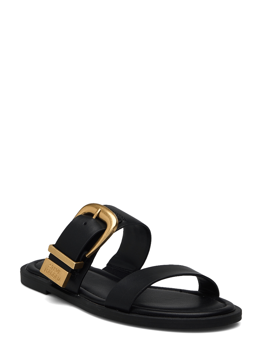 Steve Madden - Strider-E sandal - flache sandalen - black leather - 0
