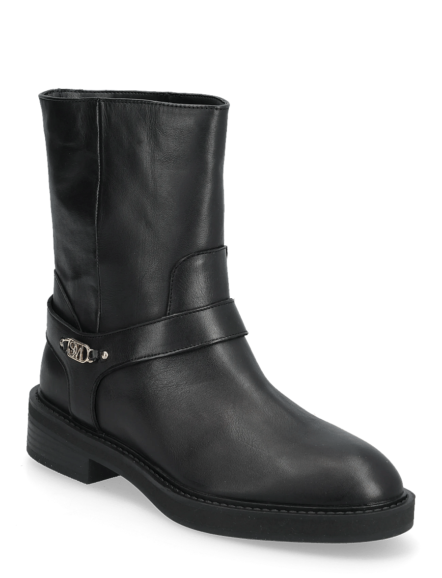 Steve Madden - Loophole - flade ankelstøvler - black leat - 0