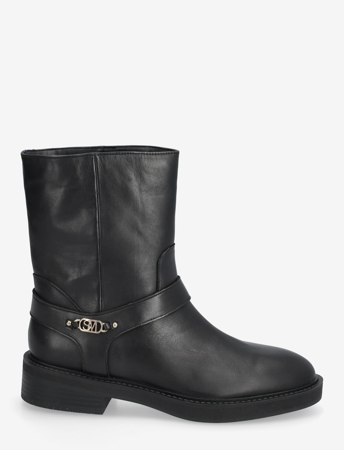 Steve Madden - Loophole - flade ankelstøvler - black leat - 1