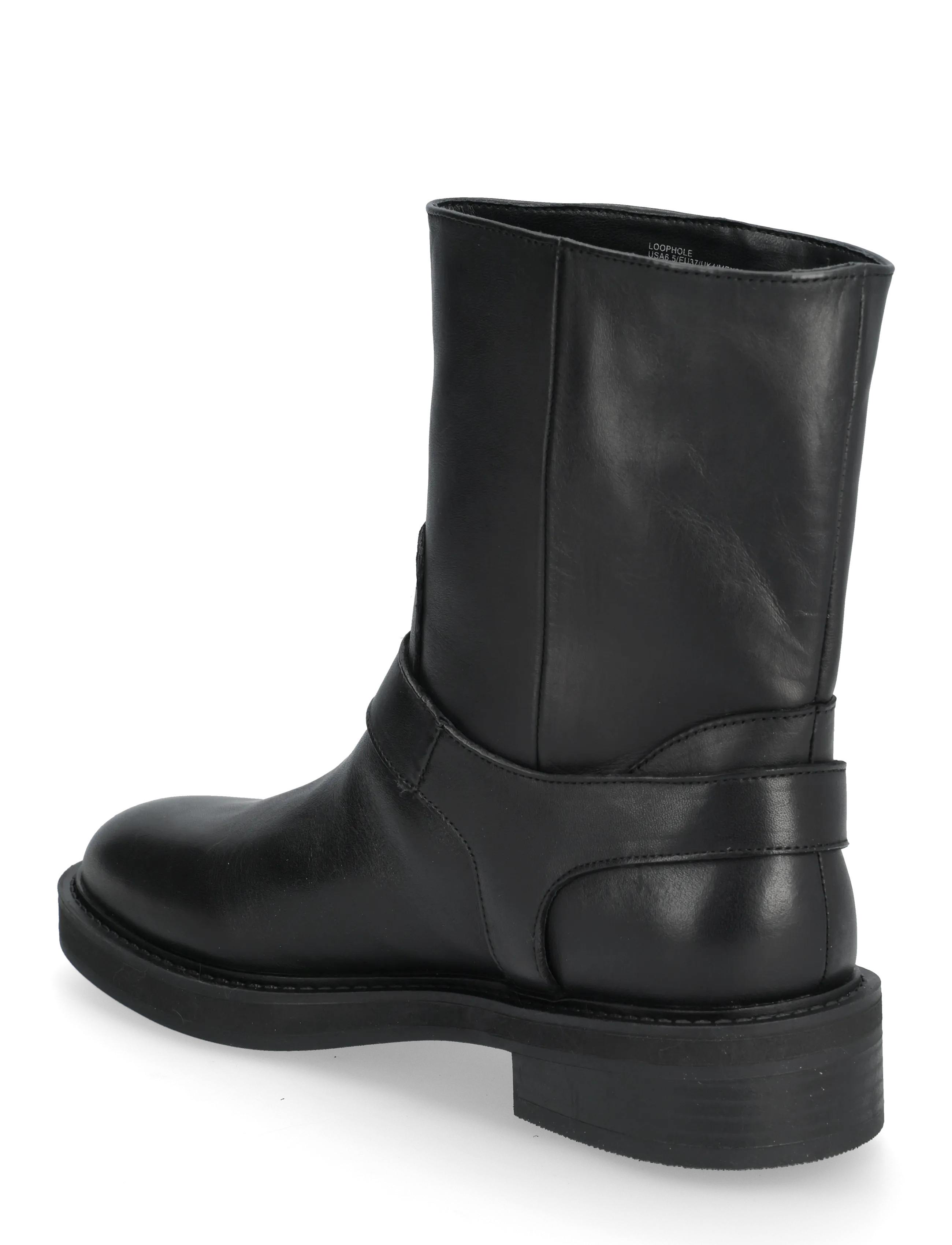 Steve Madden - Loophole - flade ankelstøvler - black leat - 2