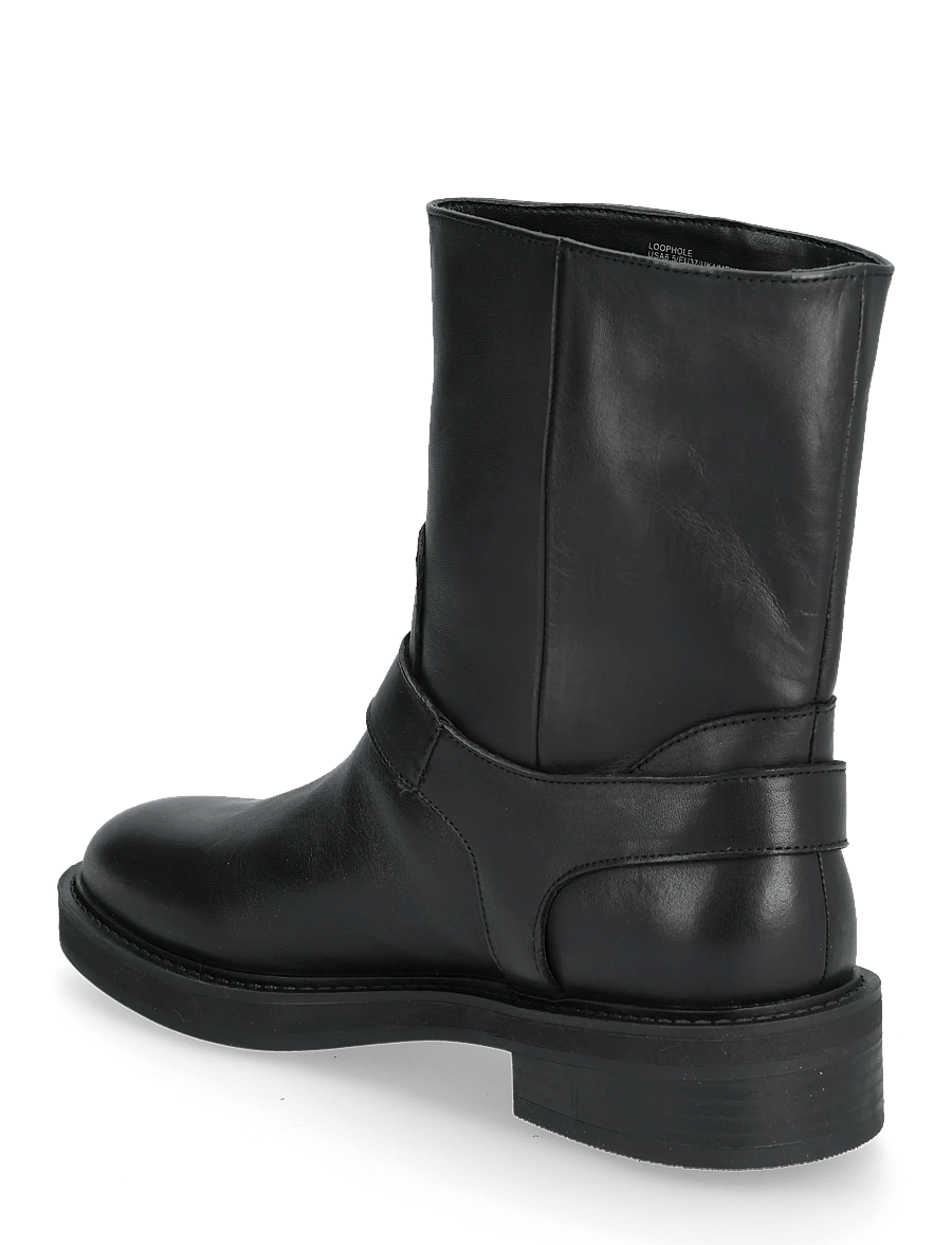 Steve Madden - Loophole - flade ankelstøvler - black leat - 2
