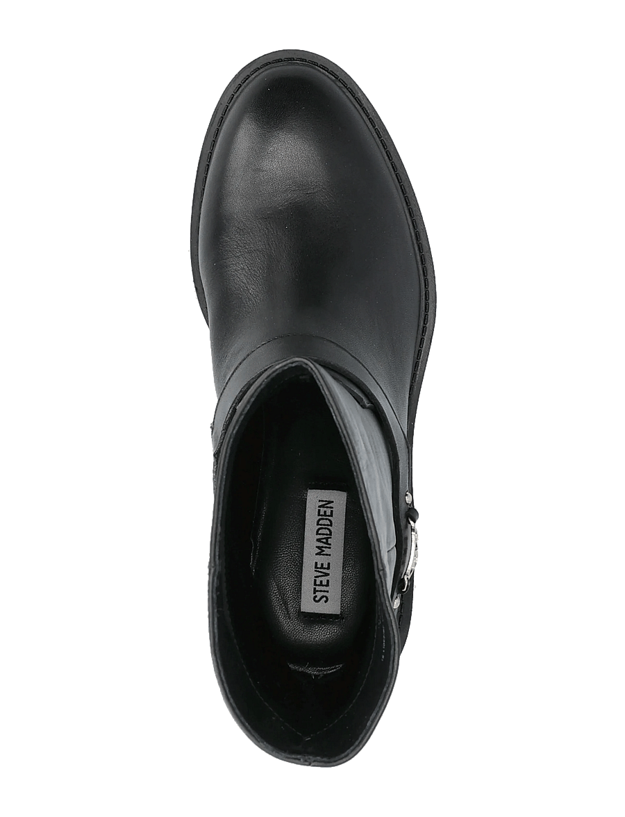 Steve Madden - Loophole - flade ankelstøvler - black leat - 3