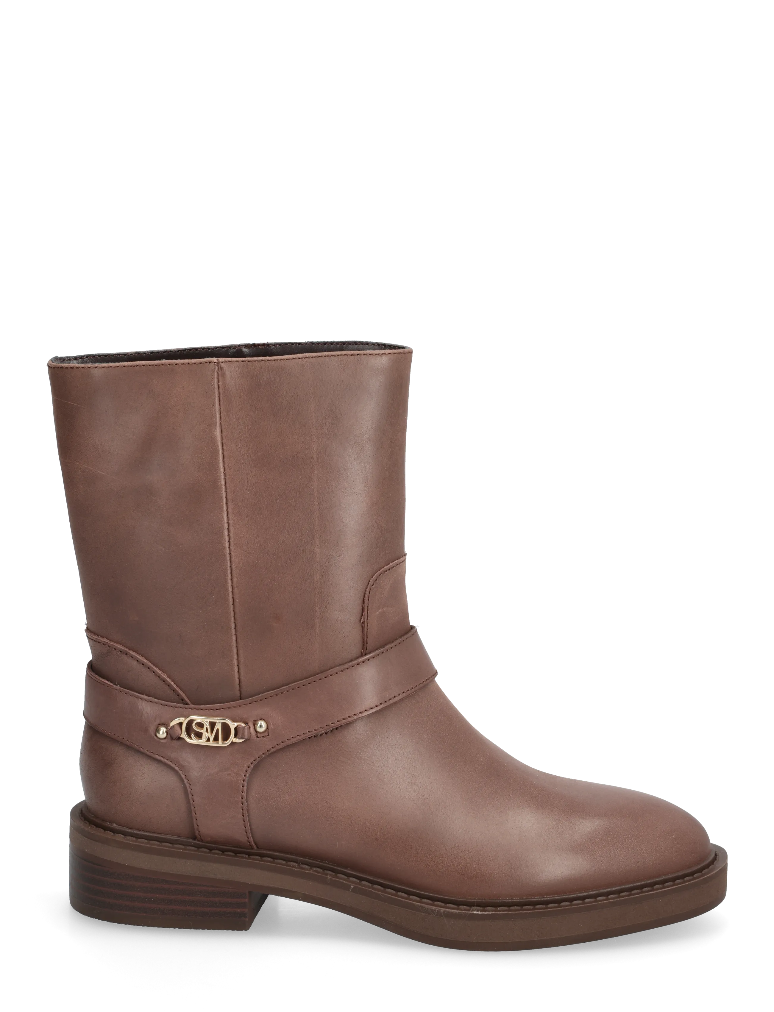 Steve Madden - Loophole - flade ankelstøvler - brown leat - 1