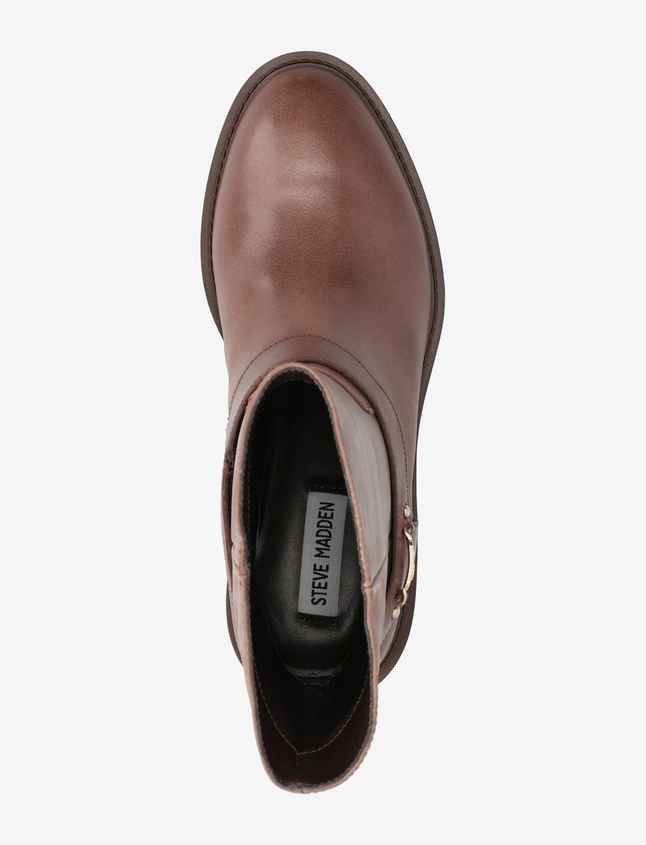 Steve Madden - Loophole - tasapohjaiset nilkkurit - brown leat - 3