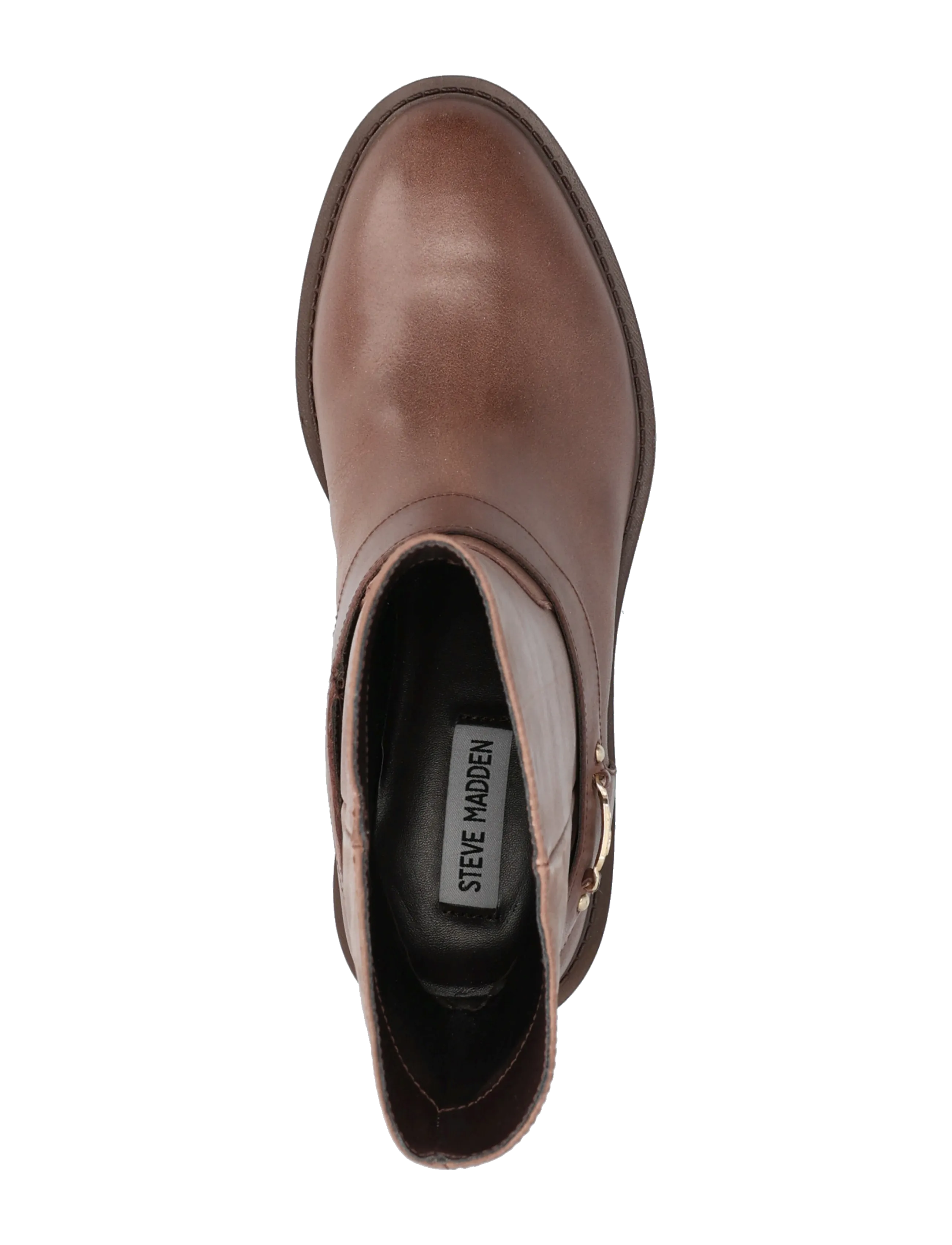 Steve Madden - Loophole - flade ankelstøvler - brown leat - 3