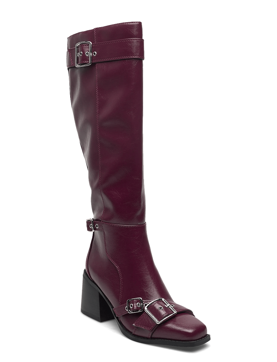 Steve Madden - Z-Town - knähöga stövlar - dk cherry lacq - 0