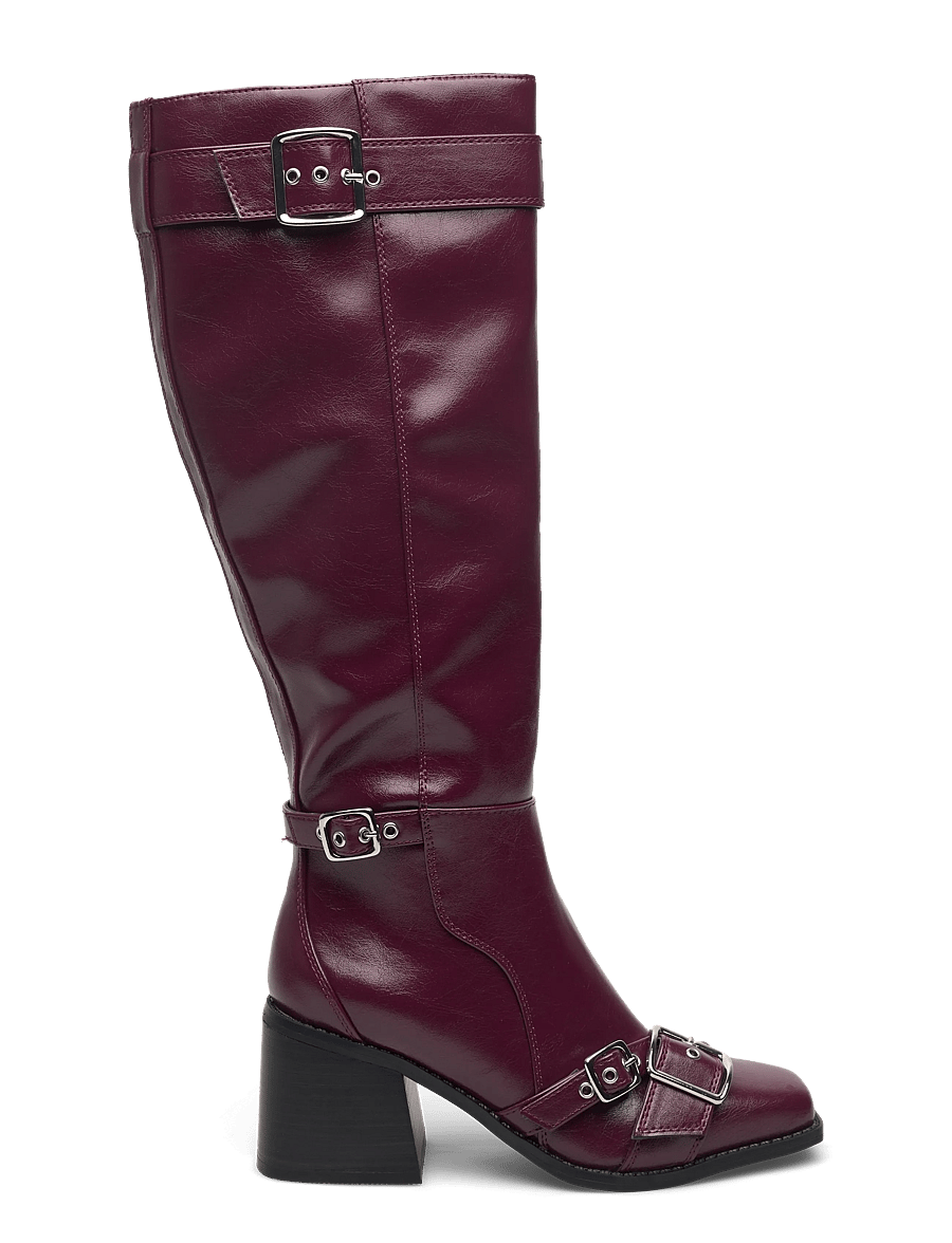 Steve Madden - Z-Town - knähöga stövlar - dk cherry lacq - 1