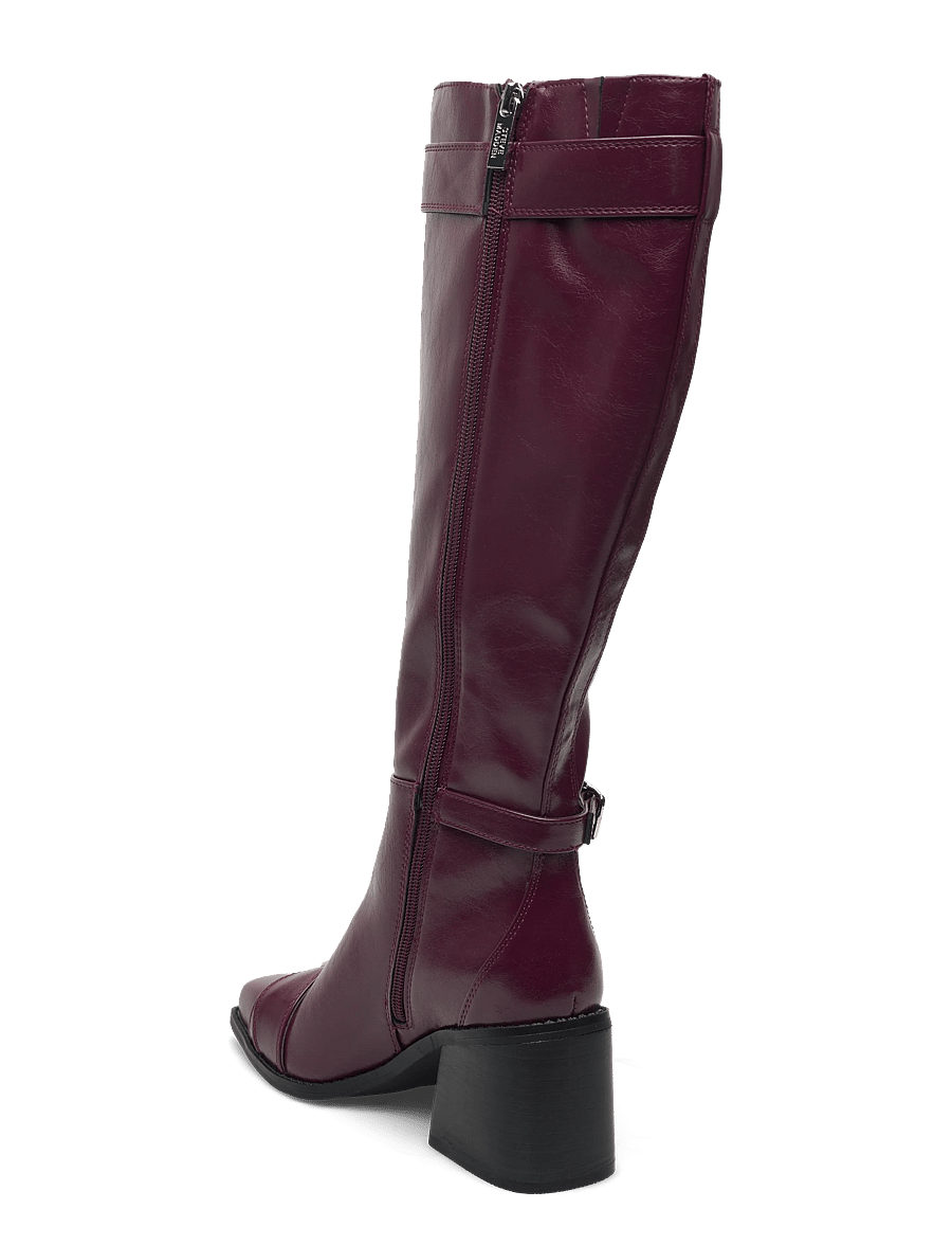 Steve Madden - Z-Town - knähöga stövlar - dk cherry lacq - 2