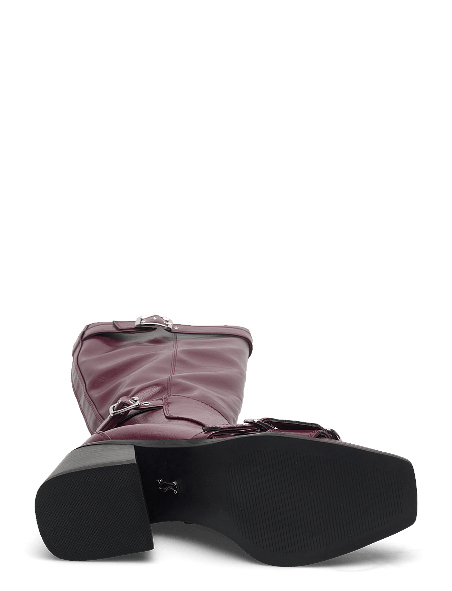 Steve Madden - Z-Town - knähöga stövlar - dk cherry lacq - 4