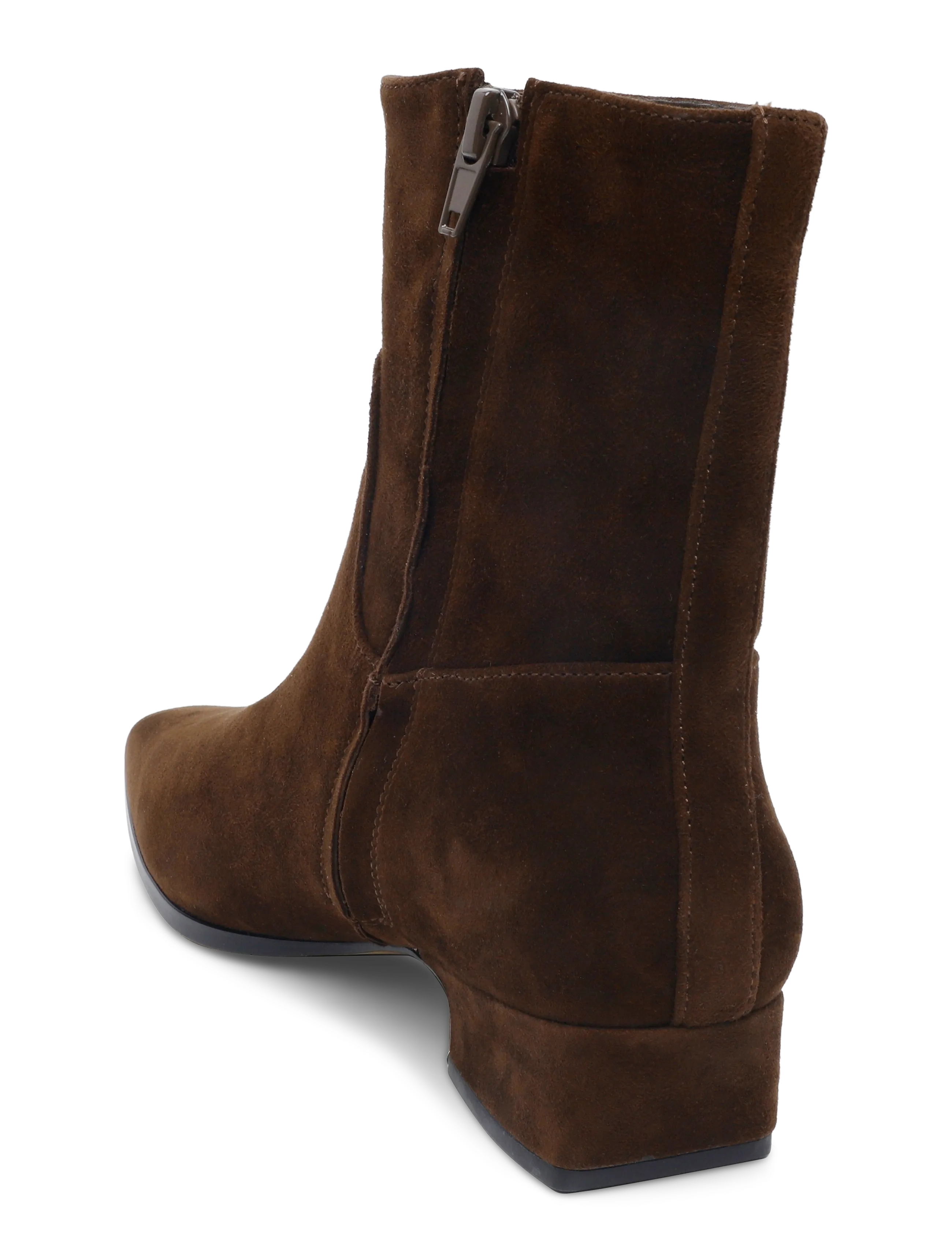 Steve Madden - Dusty - kontsaga poolsaapad - chocolate brown suede - 1