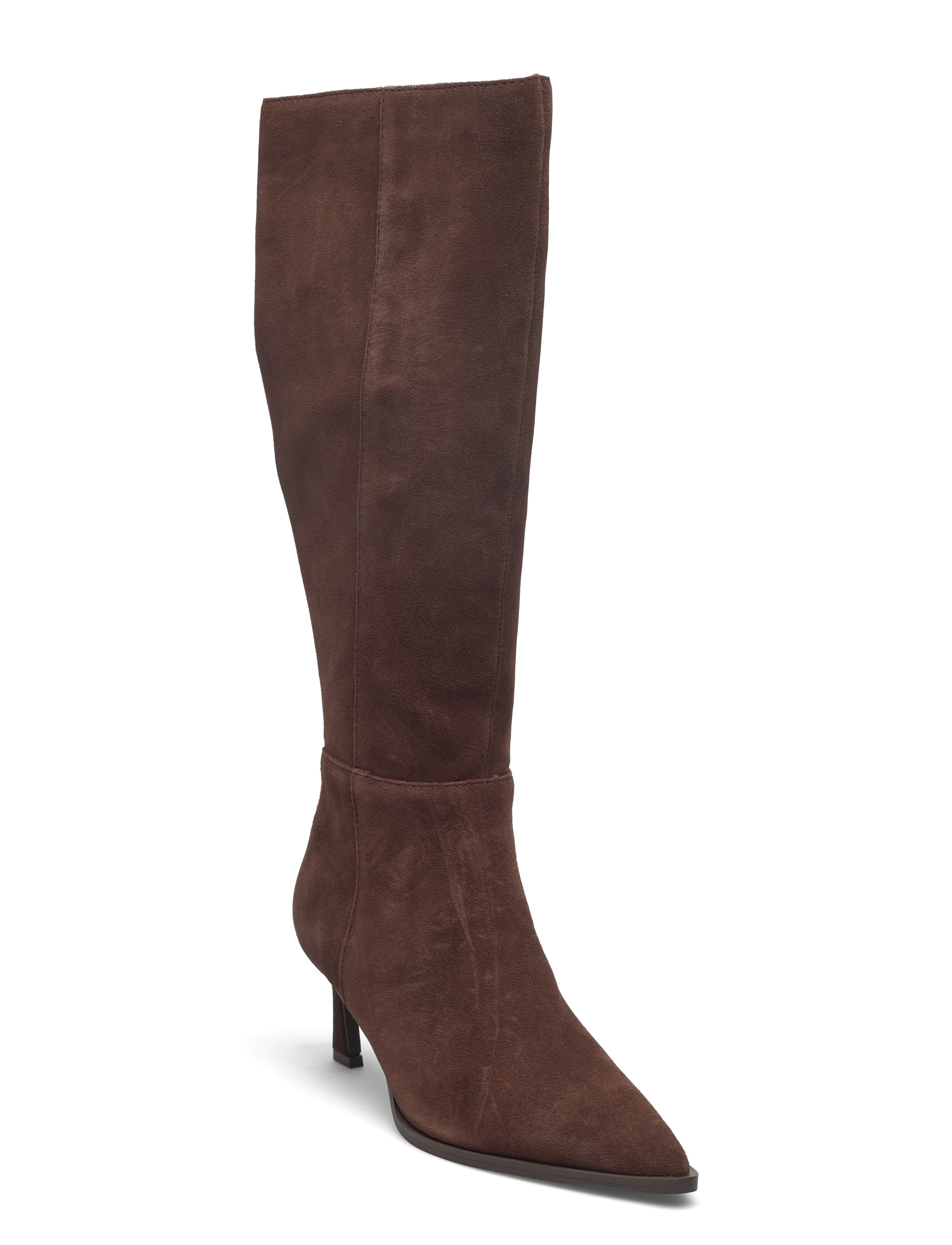 Steve Madden Lucid, Knæhøje Kitten Heel Støvler, Brun, Str: 38