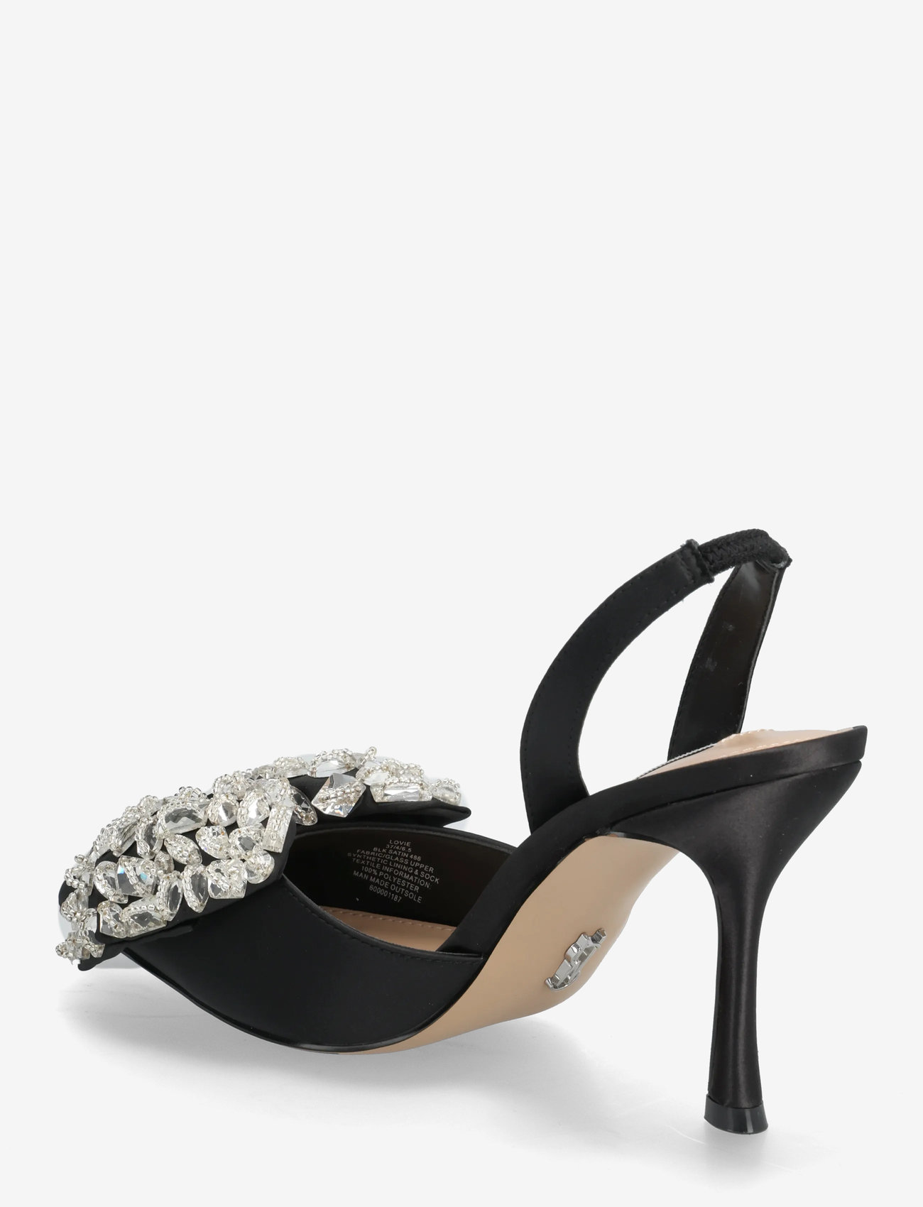Steve Madden - Lovie - heeled slingbacks - blk satin - 2