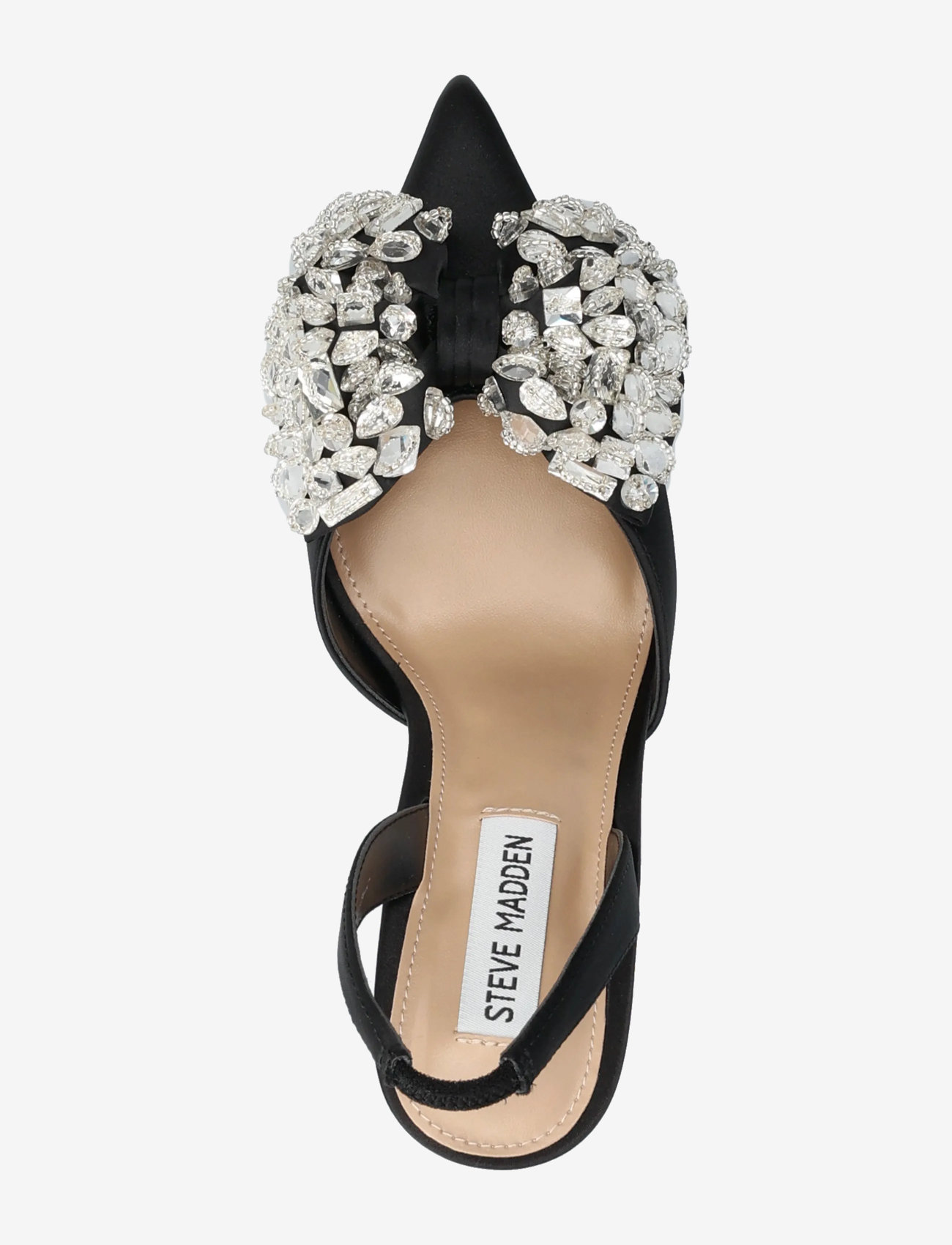 Steve Madden - Lovie - heeled slingbacks - blk satin - 3
