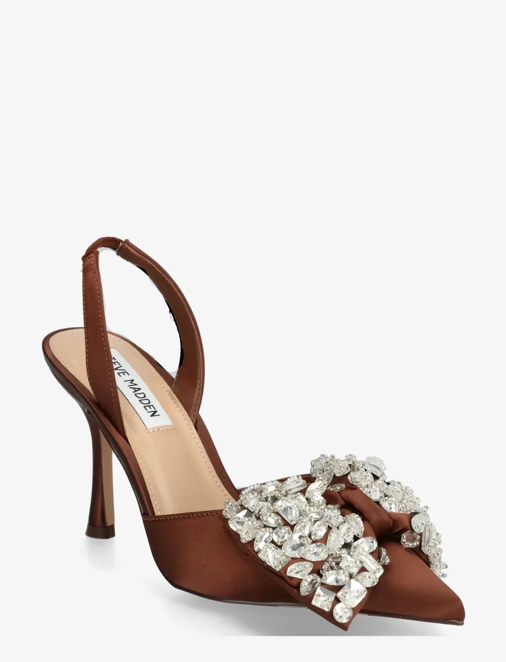 Steve Madden - Lovie - högklackade slingbacks - brn satin - 0