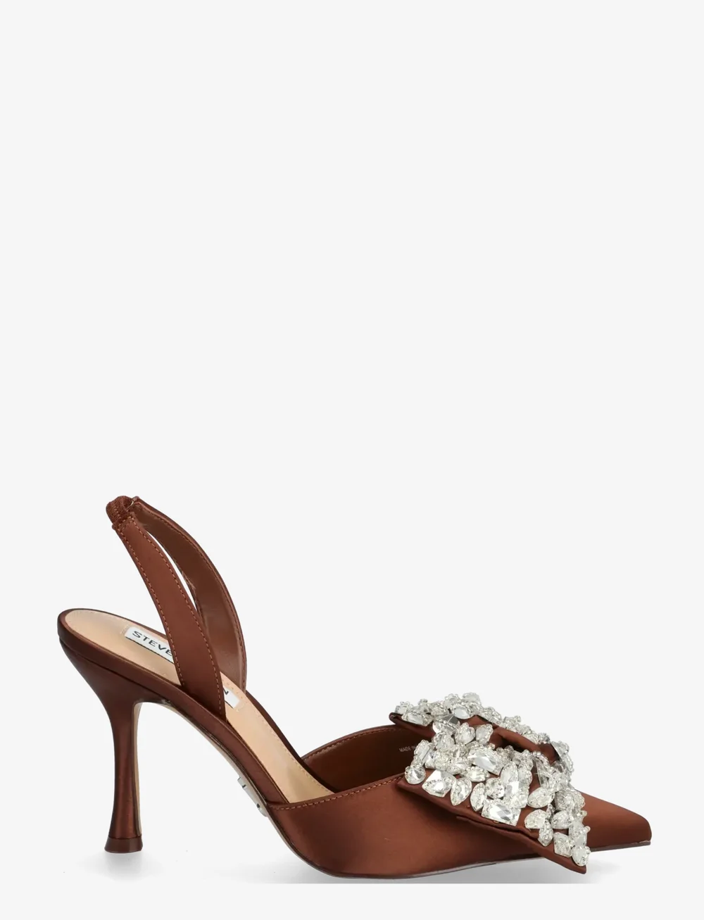 Steve Madden - Lovie - högklackade slingbacks - brn satin - 1