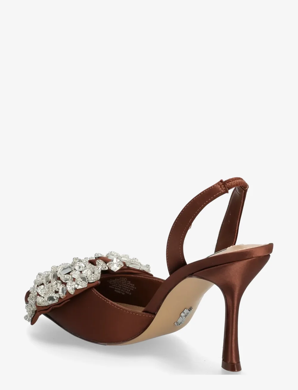 Steve Madden - Lovie - högklackade slingbacks - brn satin - 2