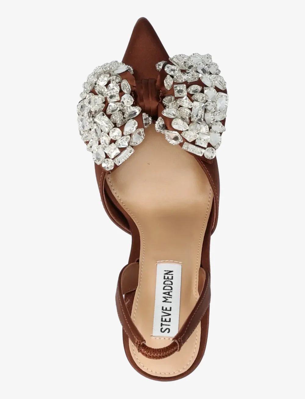 Steve Madden - Lovie - högklackade slingbacks - brn satin - 3