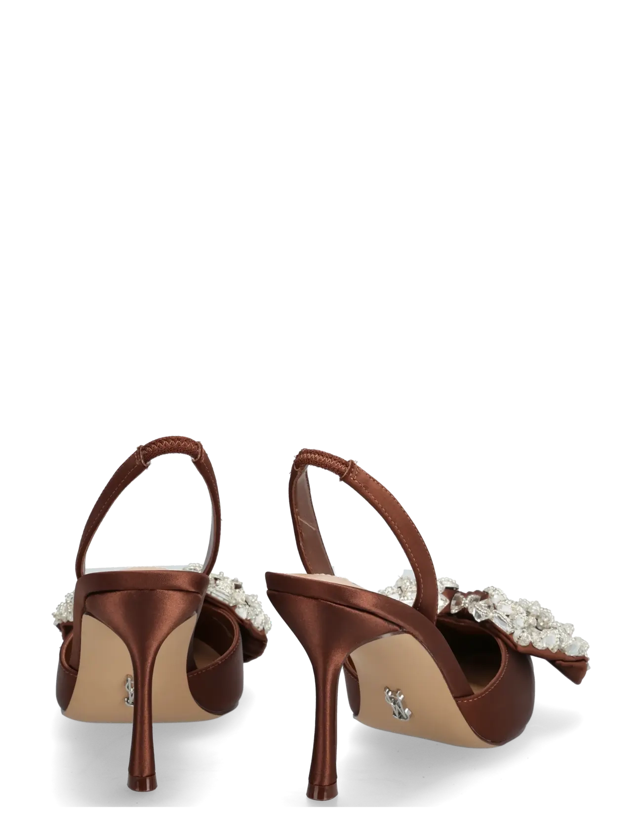 Steve Madden - Lovie - kontsaga slingback-kingad - brn satin - 4