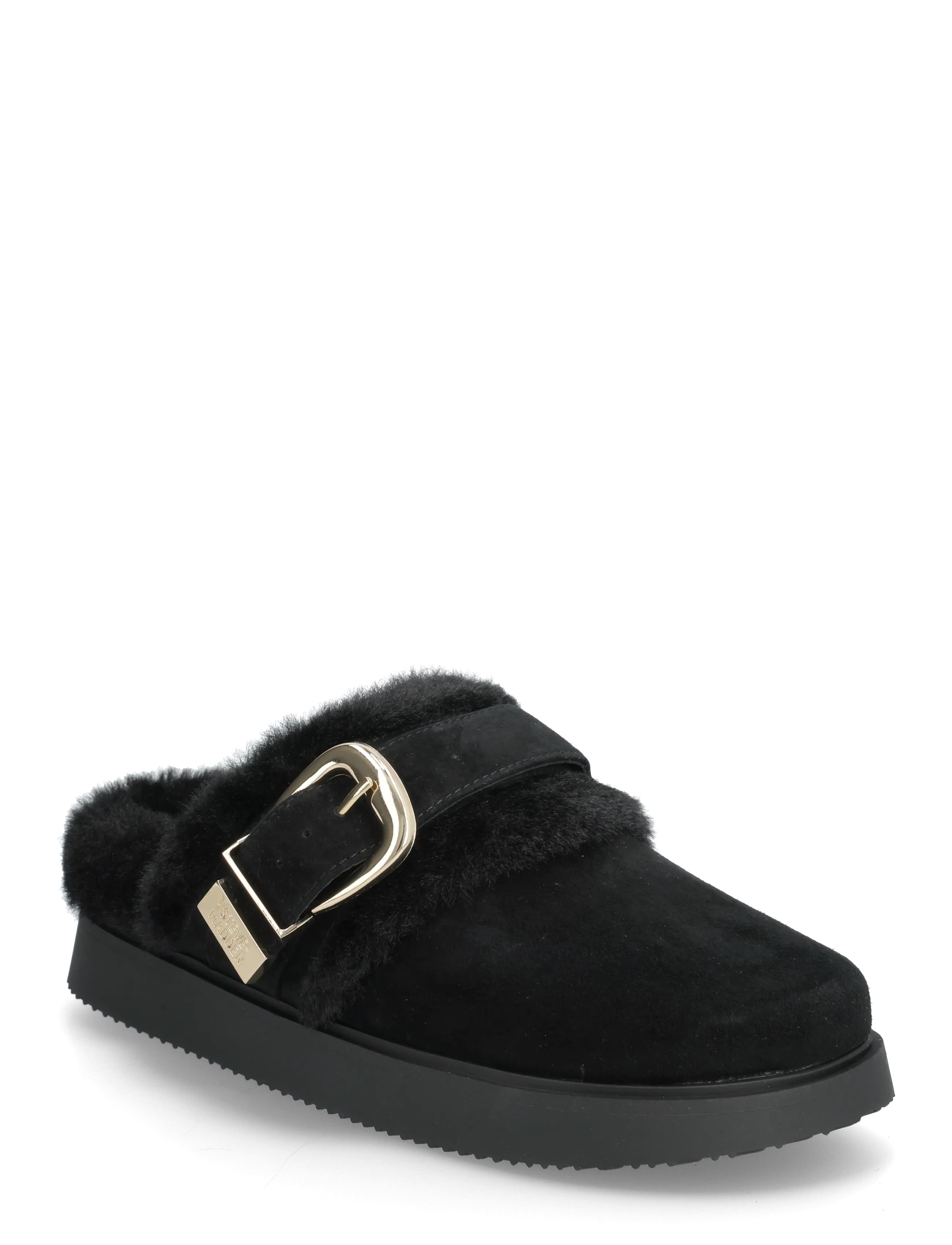 Steve Madden Cozy Up - Hausschuhe - BLACK SUEDE / black