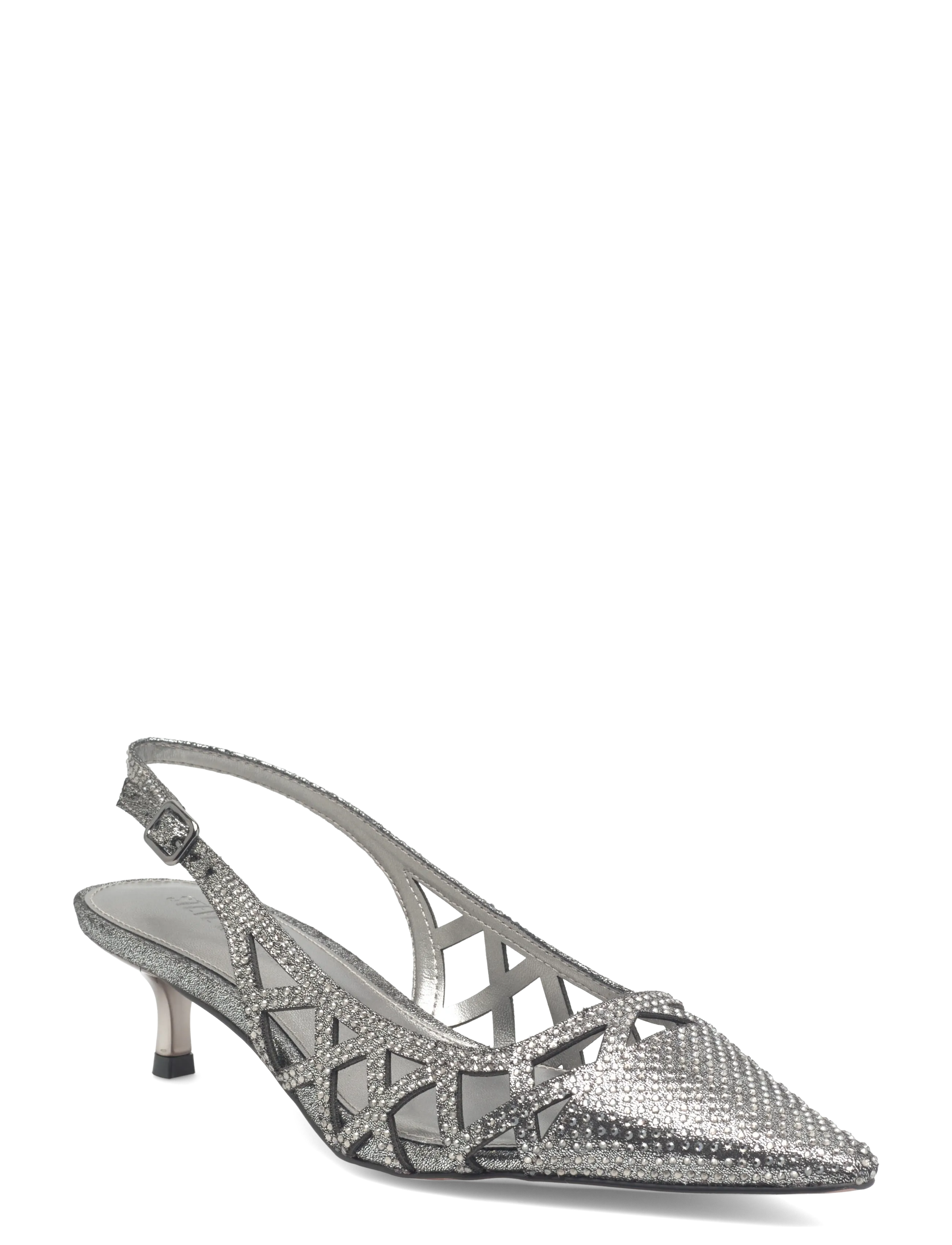 Steve Madden Kalico, 39, Silver, Sling Backs > Heeled Slingbacks, Dame