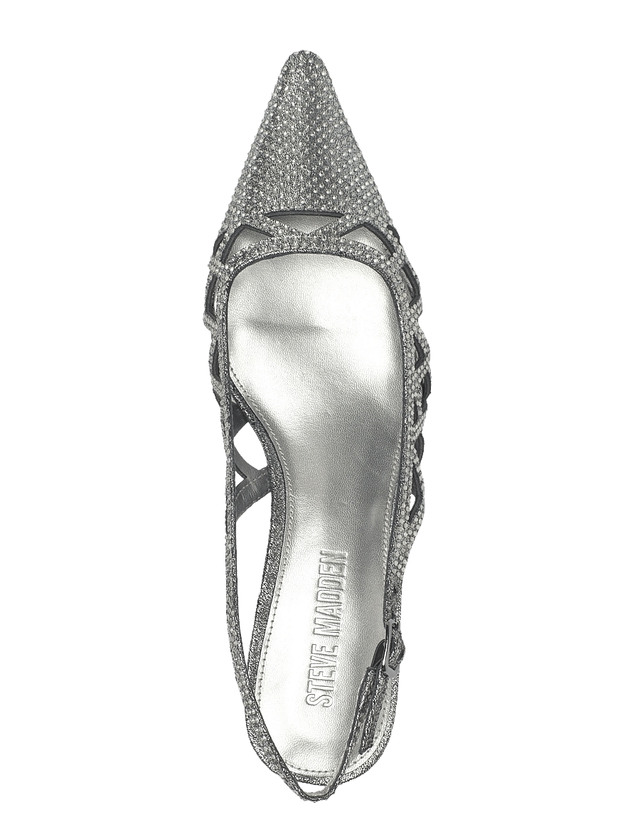 Steve Madden - Kalico - högklackade slingbacks - pewter - 3