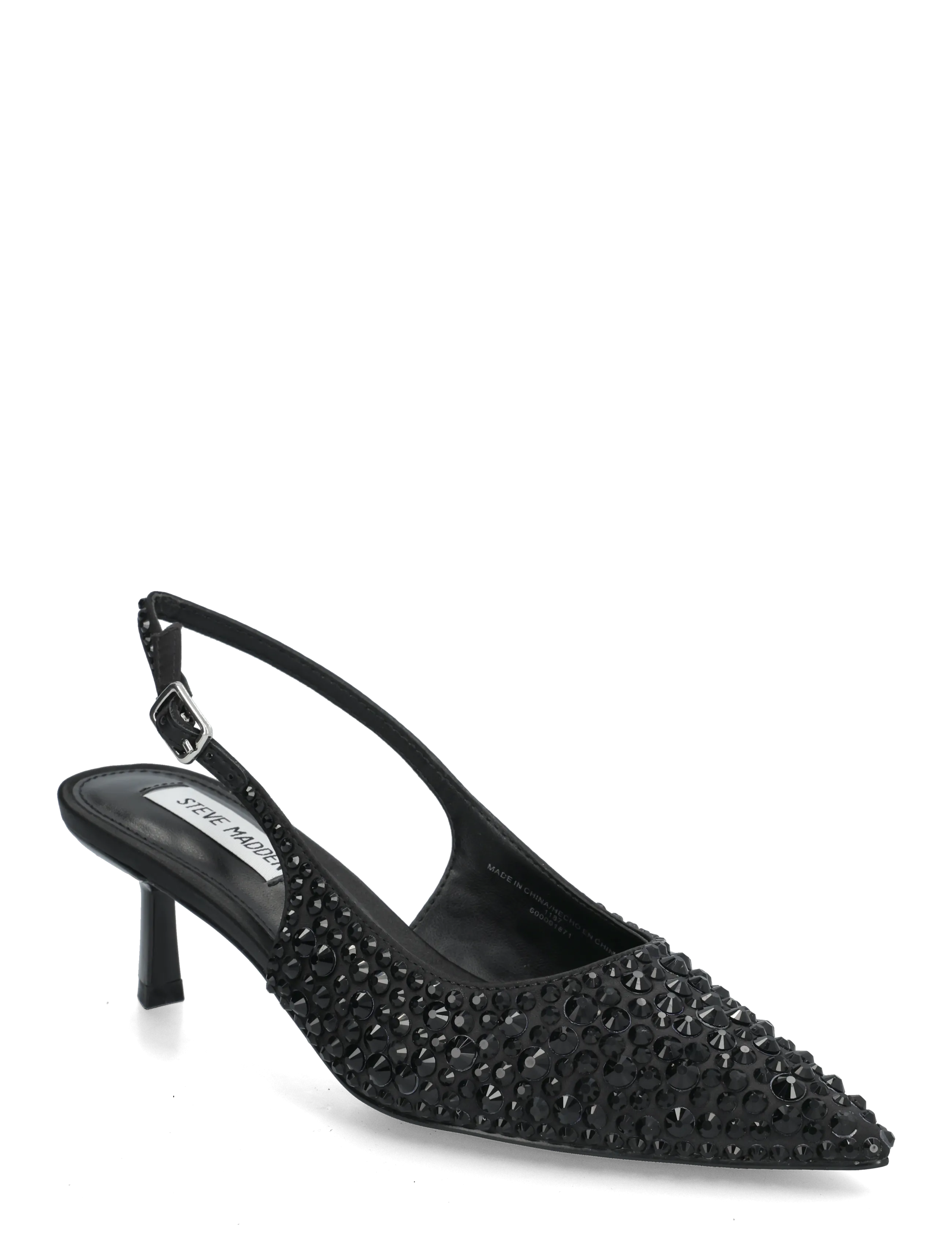 Steve Madden Korra-R - Högklackade slingbacks - BLACK/BLACK / black