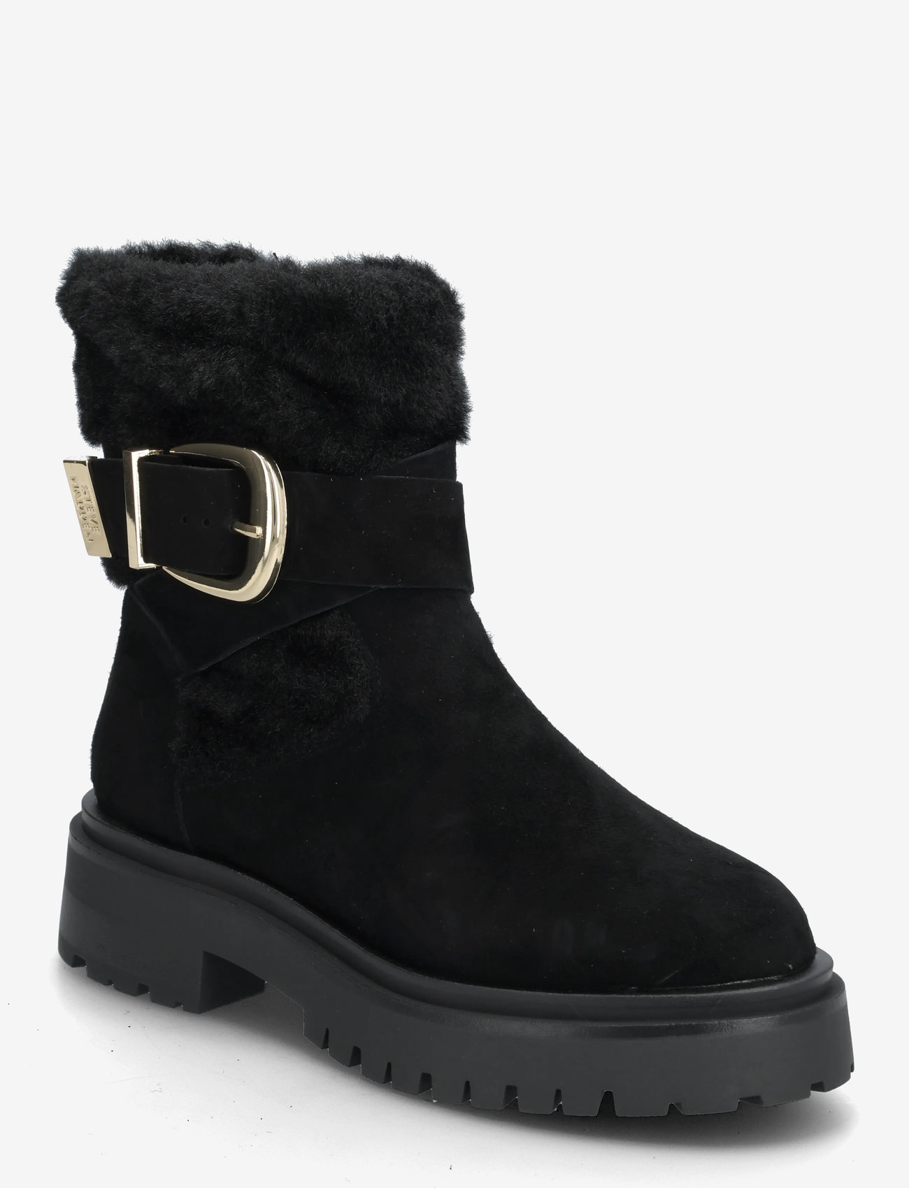 Steve Madden - Lodge - madalad poolsaapad - black suede - 0