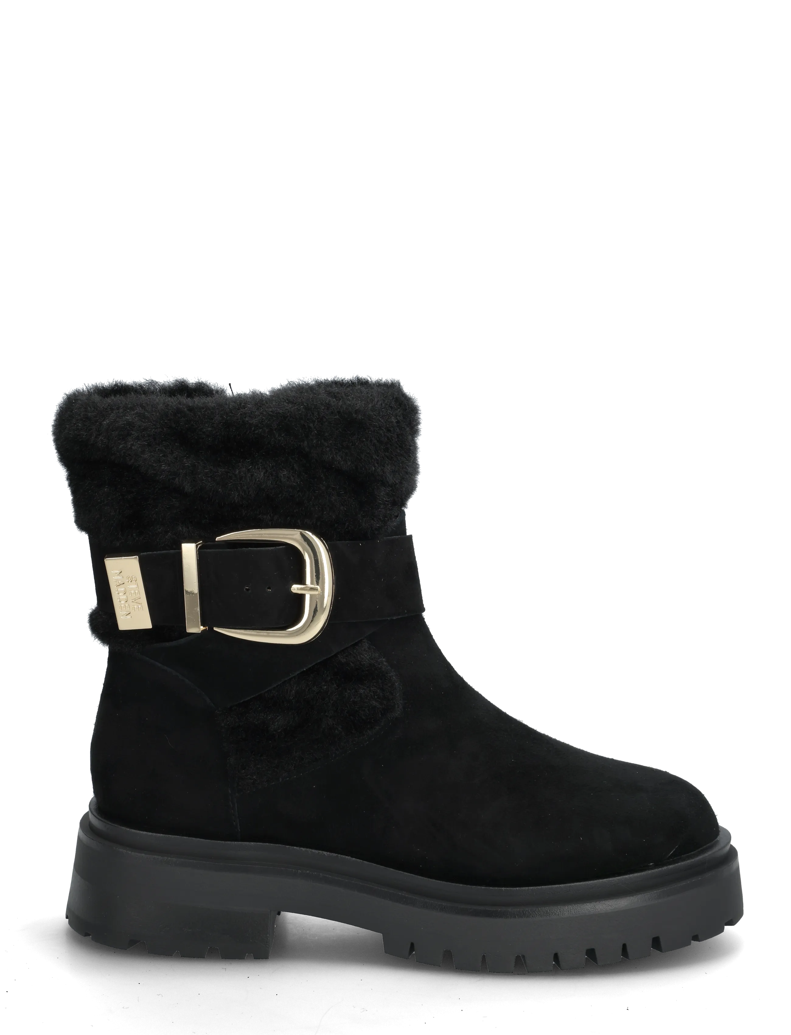 Steve Madden - Lodge - tasapohjaiset nilkkurit - black suede - 1